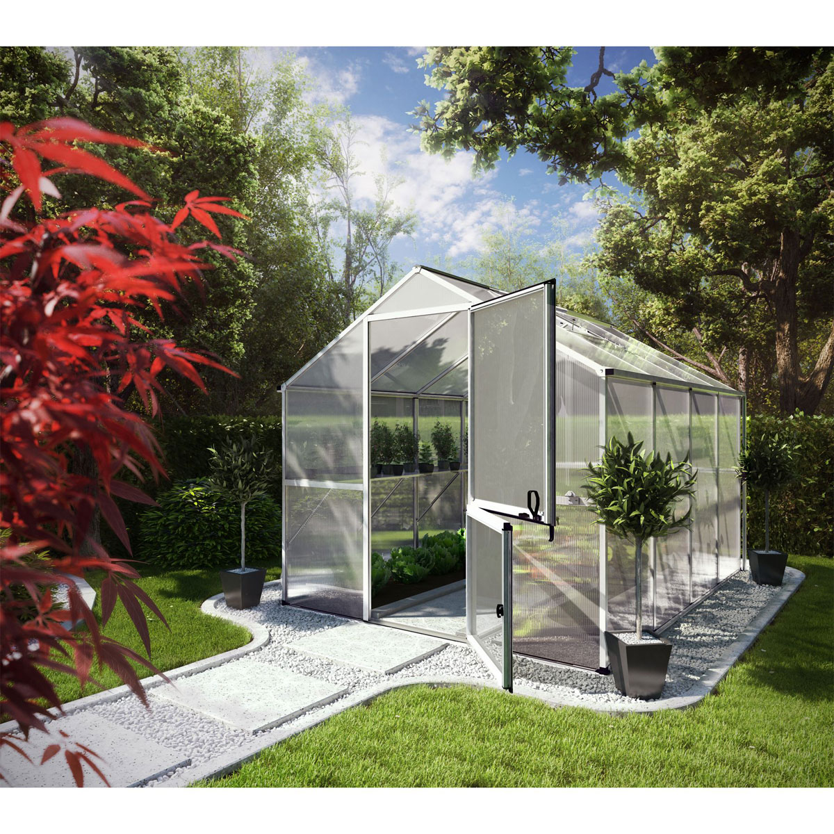 KGT Gewächshaus Callas IV 6,8m² silber Bild 2