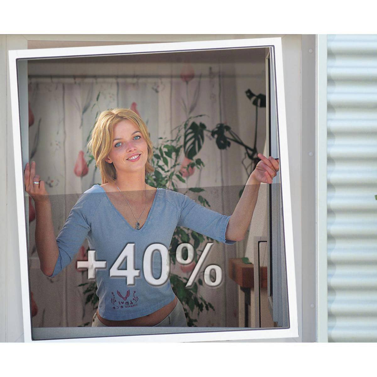 Schellenberg Fliegengitter Fiberglasgewebe Klarsicht 140 x 250 cm anthrazit Bild 3