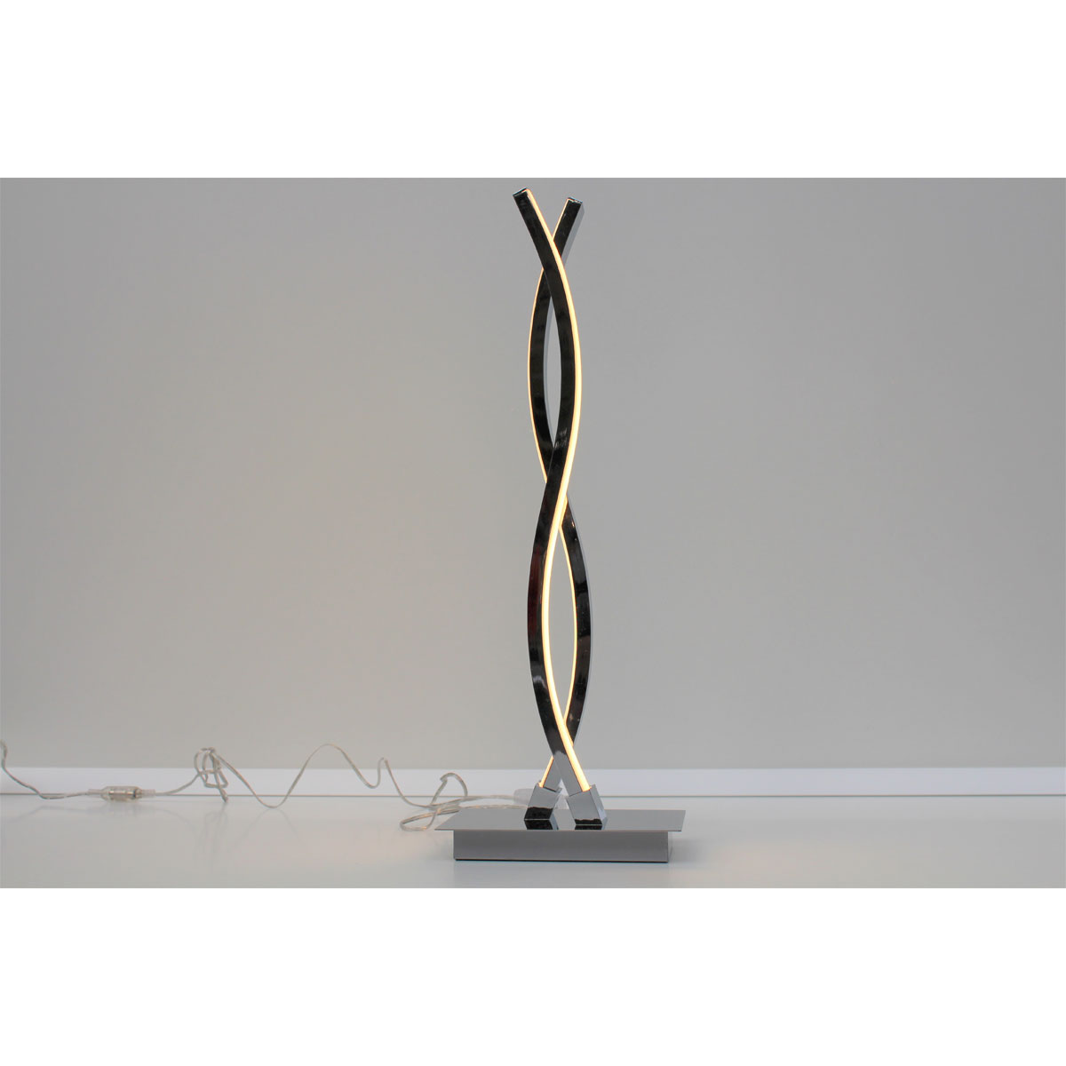 LED-Tischleuchte Lasana 2 chrom-weiß