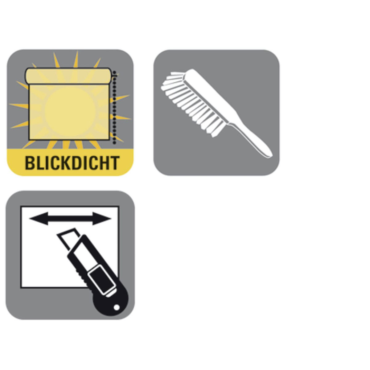 Gardinia Rollo EasyFix 75 x 150 cm Uni reinweiß Bild 3