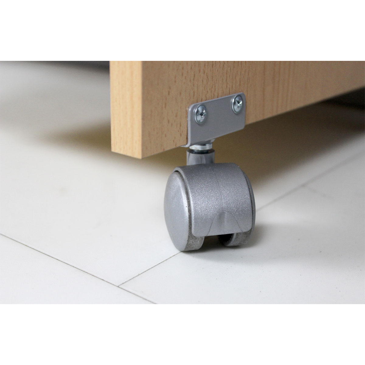 Computertisch Work mit Laufrollen und Tastaturauszug 90 x 72 x 48 cm Buche-Nachbildung Bild 4