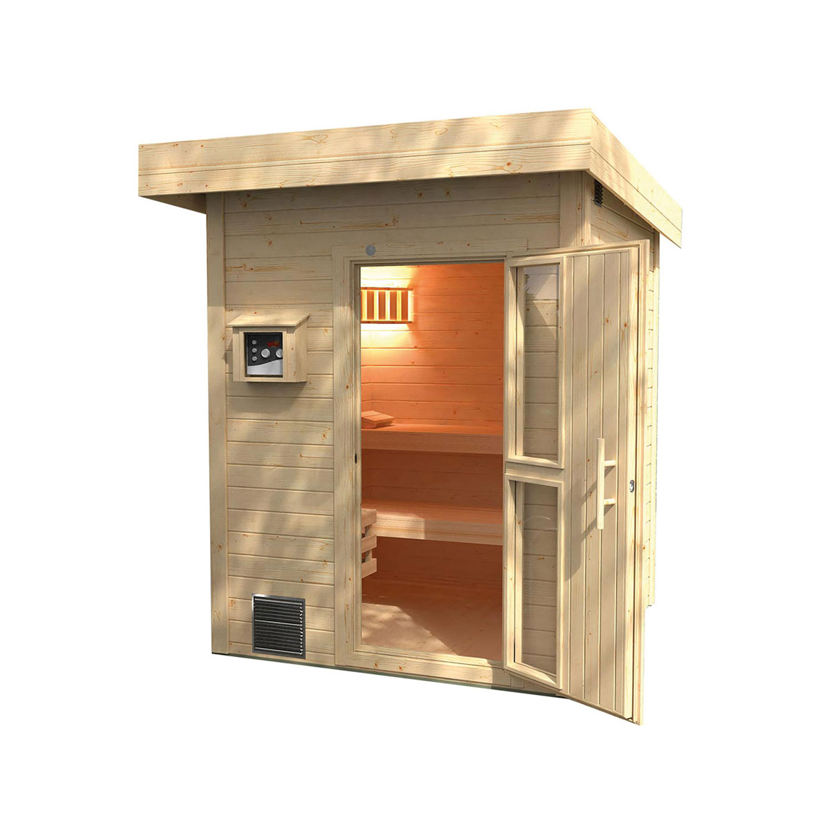 Weka  Premium Massivholz-Sauna Bergen Größe 3 Sparset 7,5 Bio S