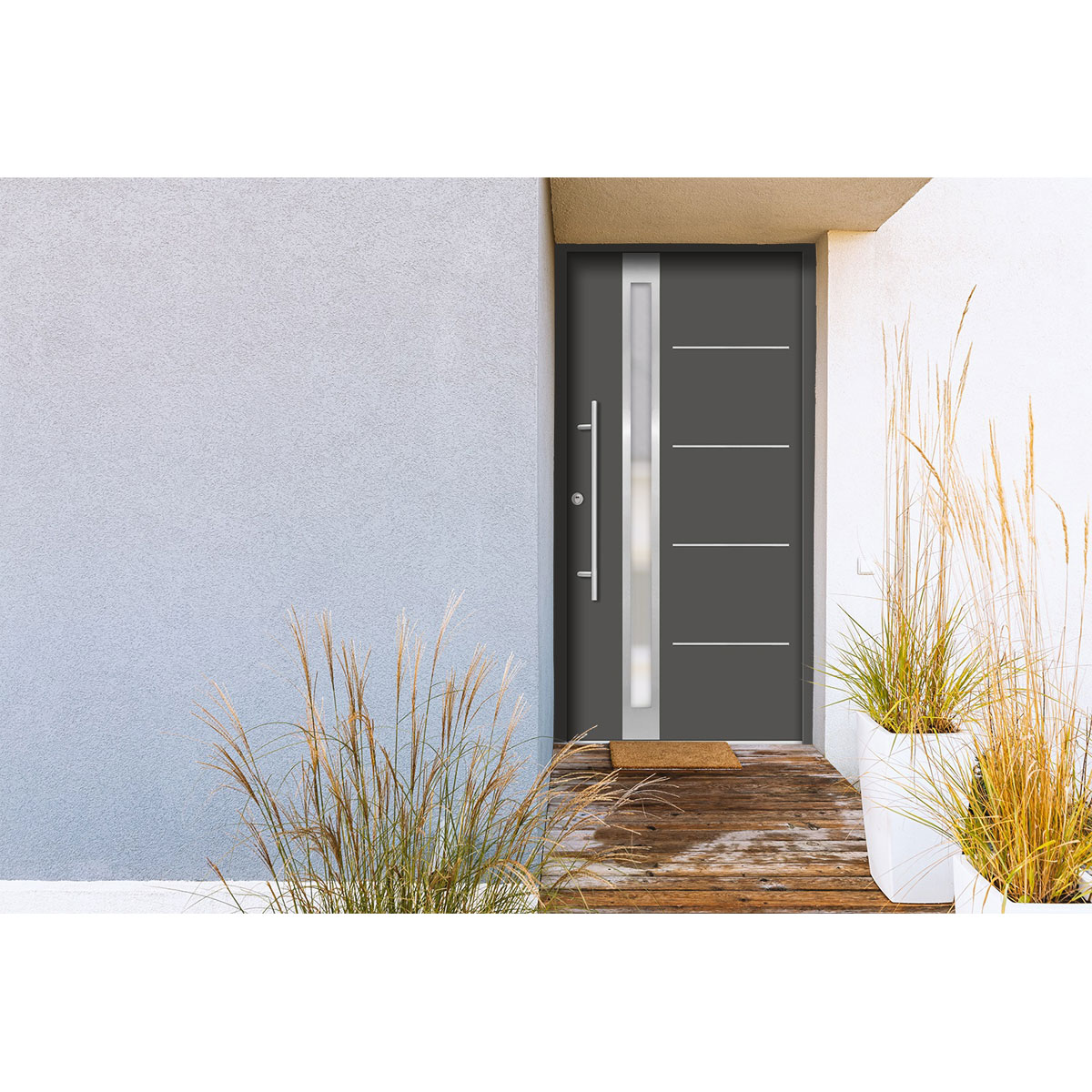 SplenDoor  Premium-Haustür Passivedoor Umea RC2 energiesparend einbruchsicher anthrazit 110 x 210 cm links Bild 2