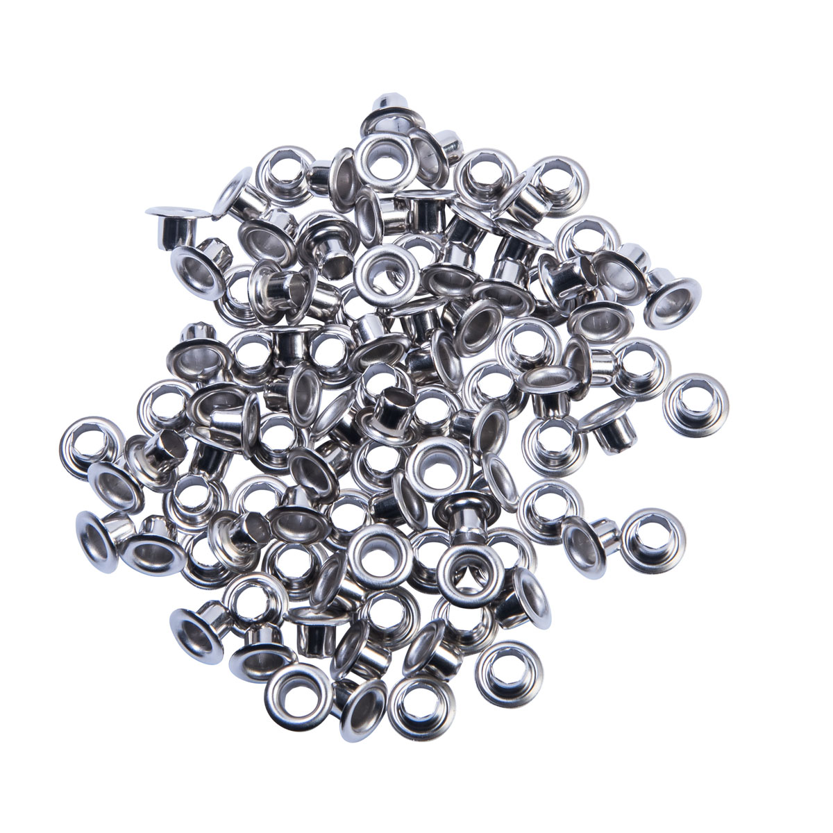 Krone Ösen vernickelt 5 mm 100 Stück Krone Ösen vernickelt 5 mm 100 Stück