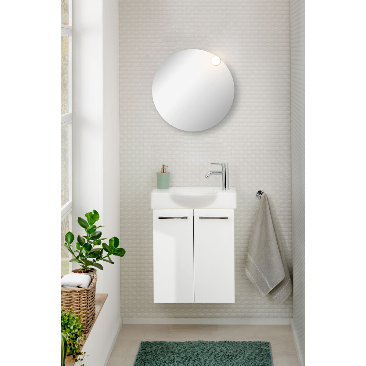 Fackelmann  Gäste-WC Waschtischunterschrank SBC 520 x 600 x 243 mm Weiß Bild 8