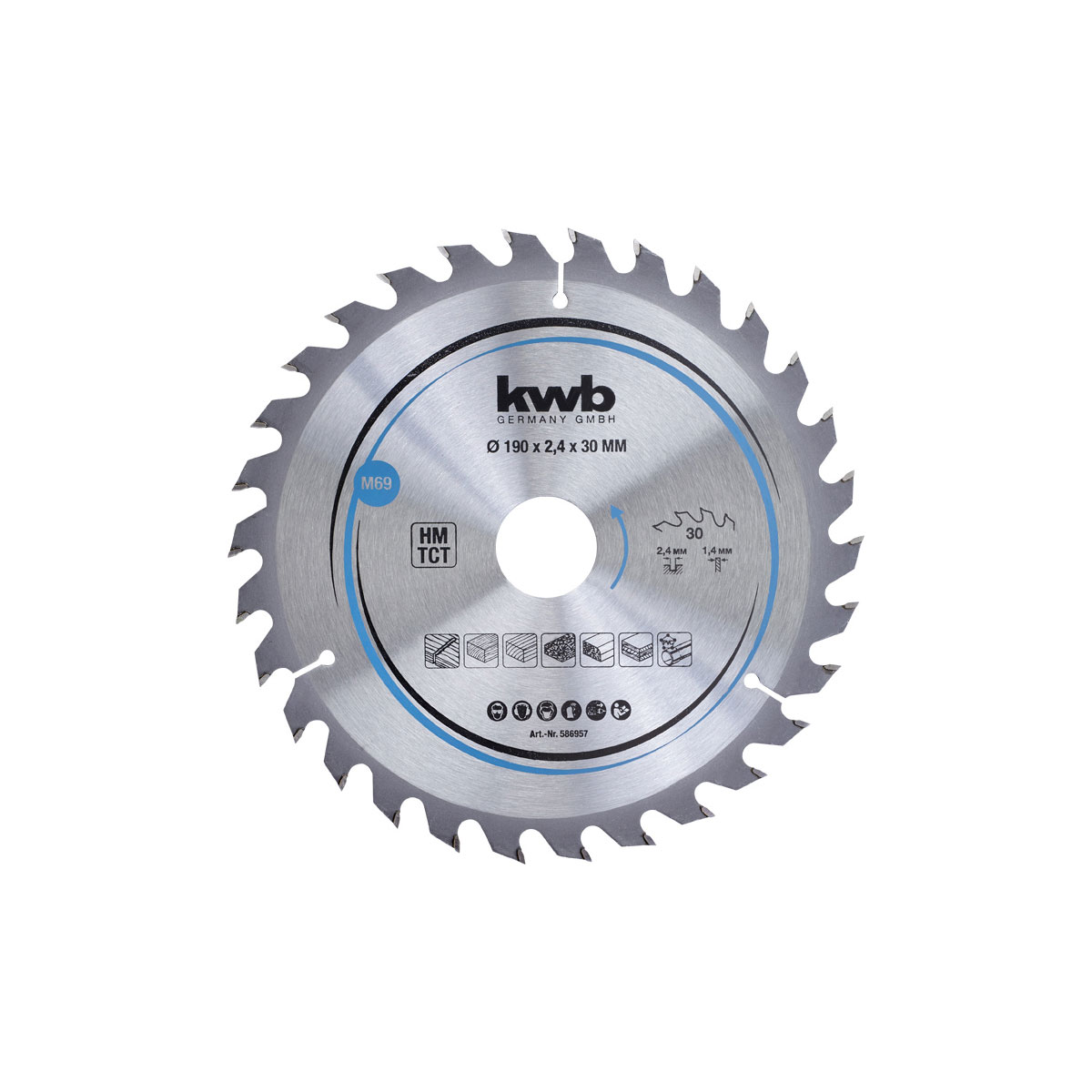 kwb  Spanplatten-Kreissägeblätter für Handkreissägen Durchmesser 190x30 mm