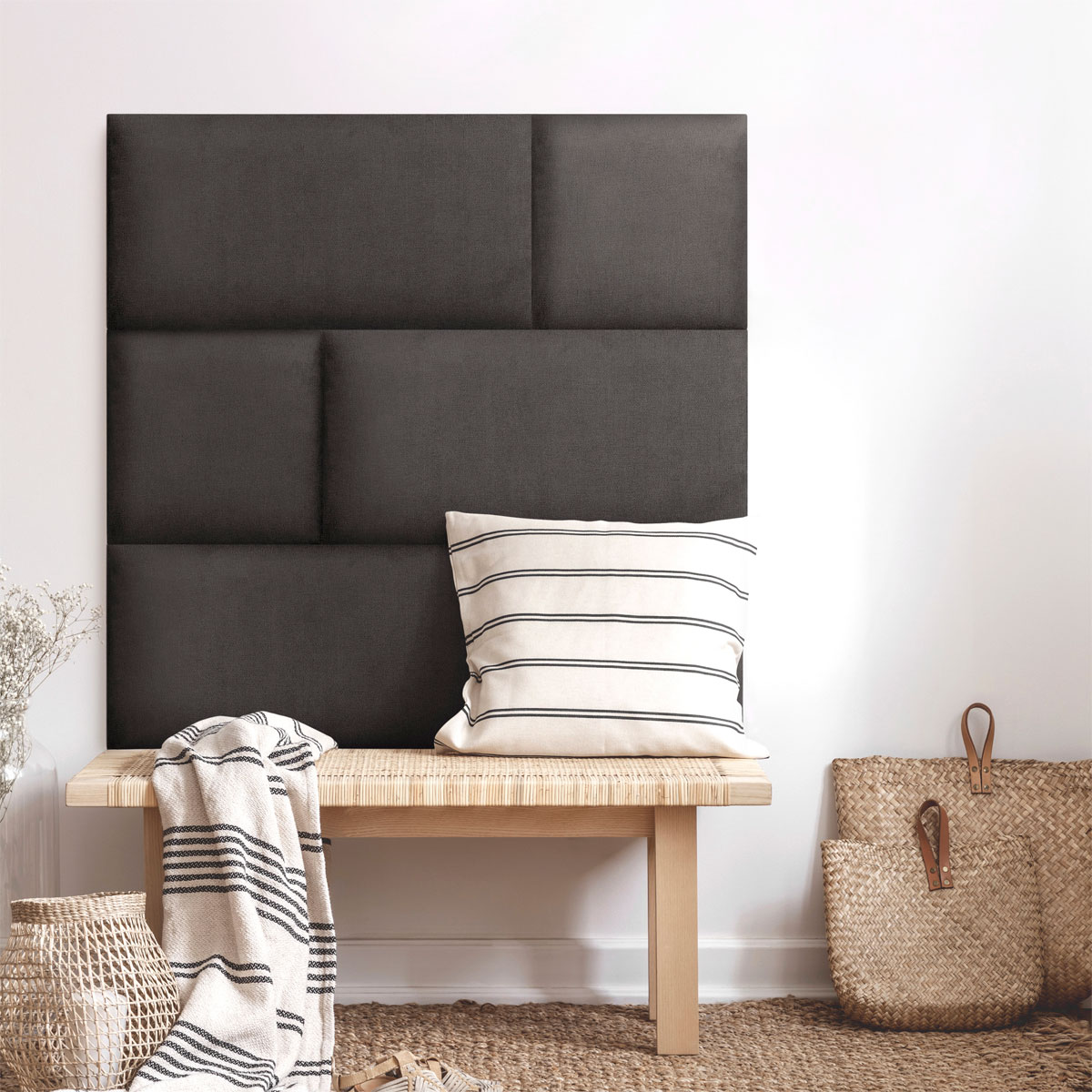 Mollis Polsterpaneele schwarz-grau 30 x 30 cm Bild 2