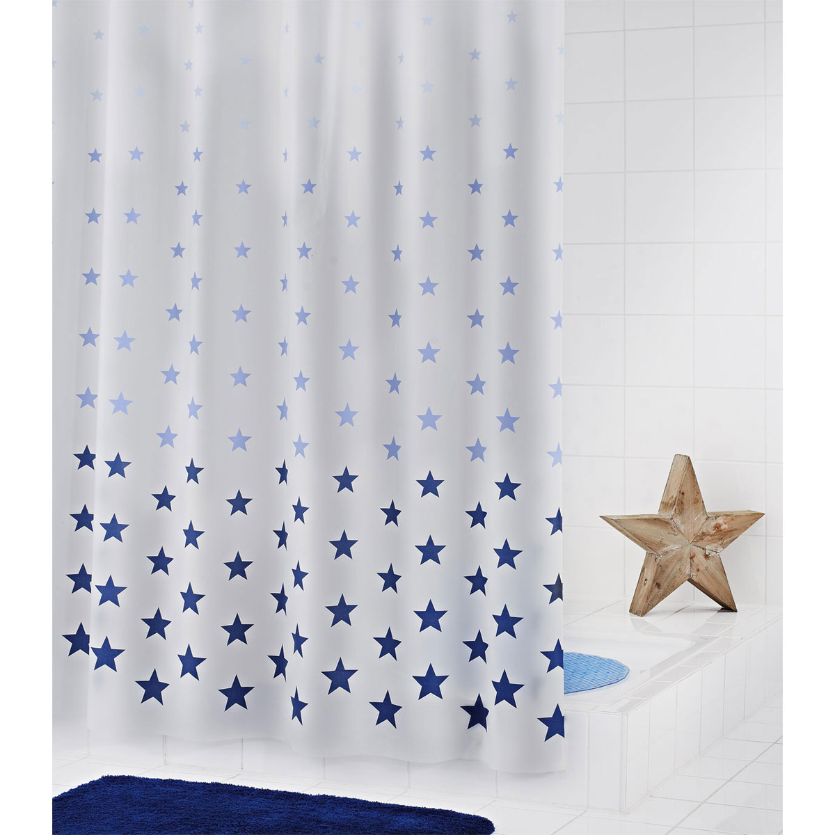 Valblue  Duschvorhang Stella Folie 180 x 200 cm blau Bild 2