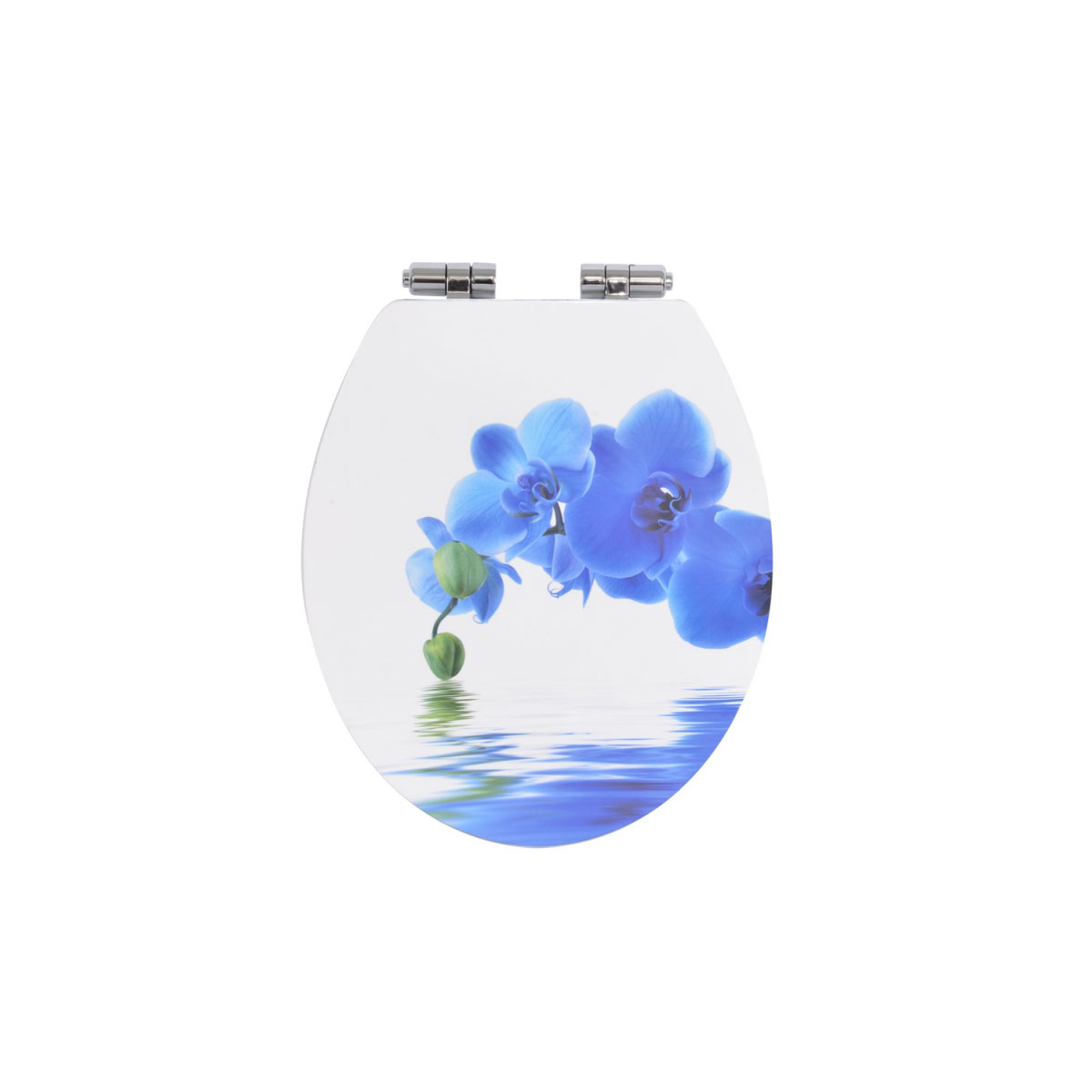 WC-Sitz Blaue Orchidee mit Absenkautomatik