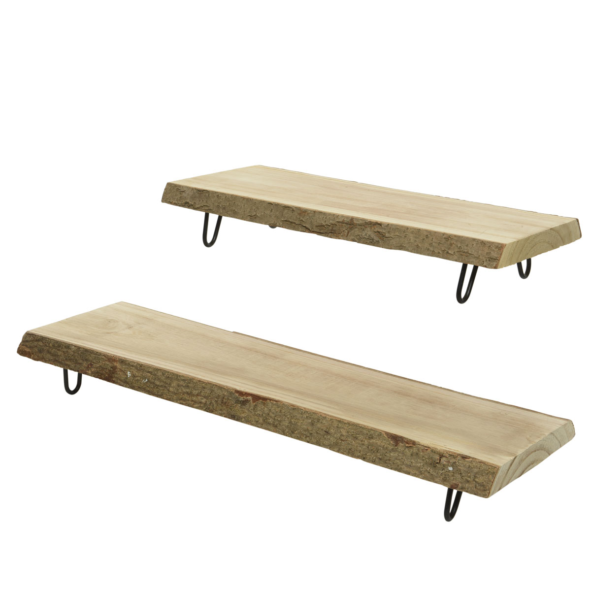 Baumstamm Tablett auf Fuss 22 x 70 x 3 cm