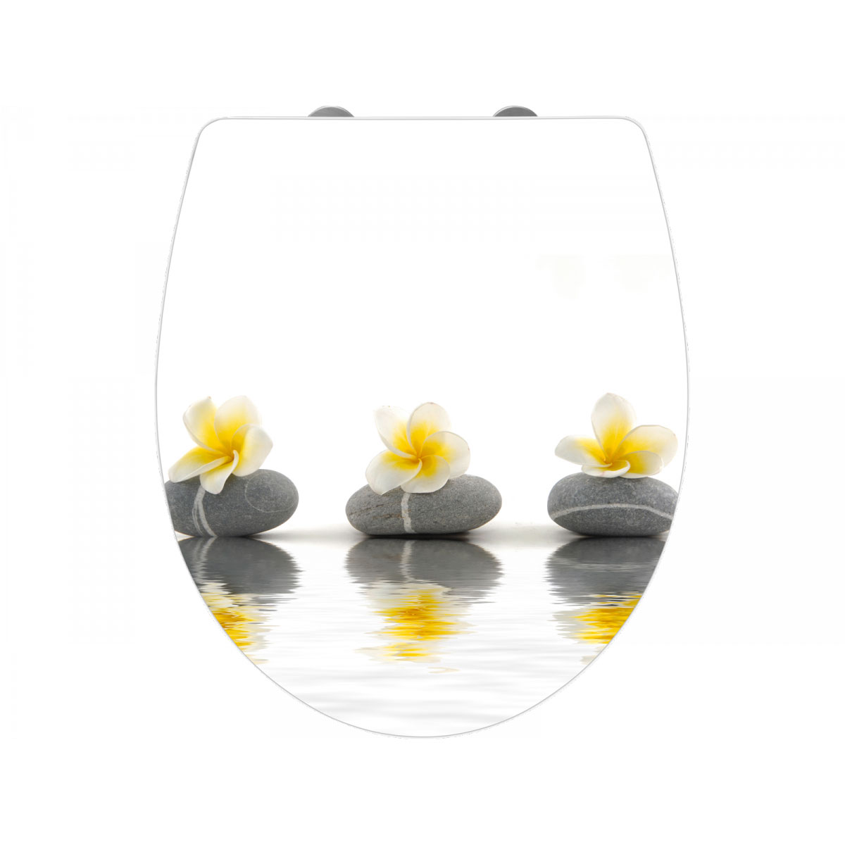 Wenko Premium WC-Sitz Stones with Flower antibakteriell mit Absenkautomatik Bild 2