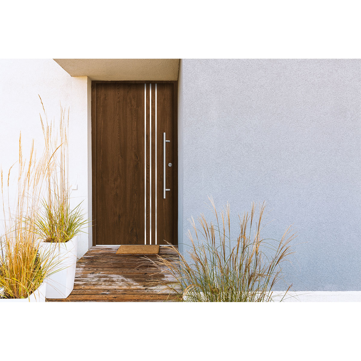 SplenDoor  Premium-Haustür Passivedoor Kalmar energiesparend nussbaum 100 x 210 cm rechts Bild 2