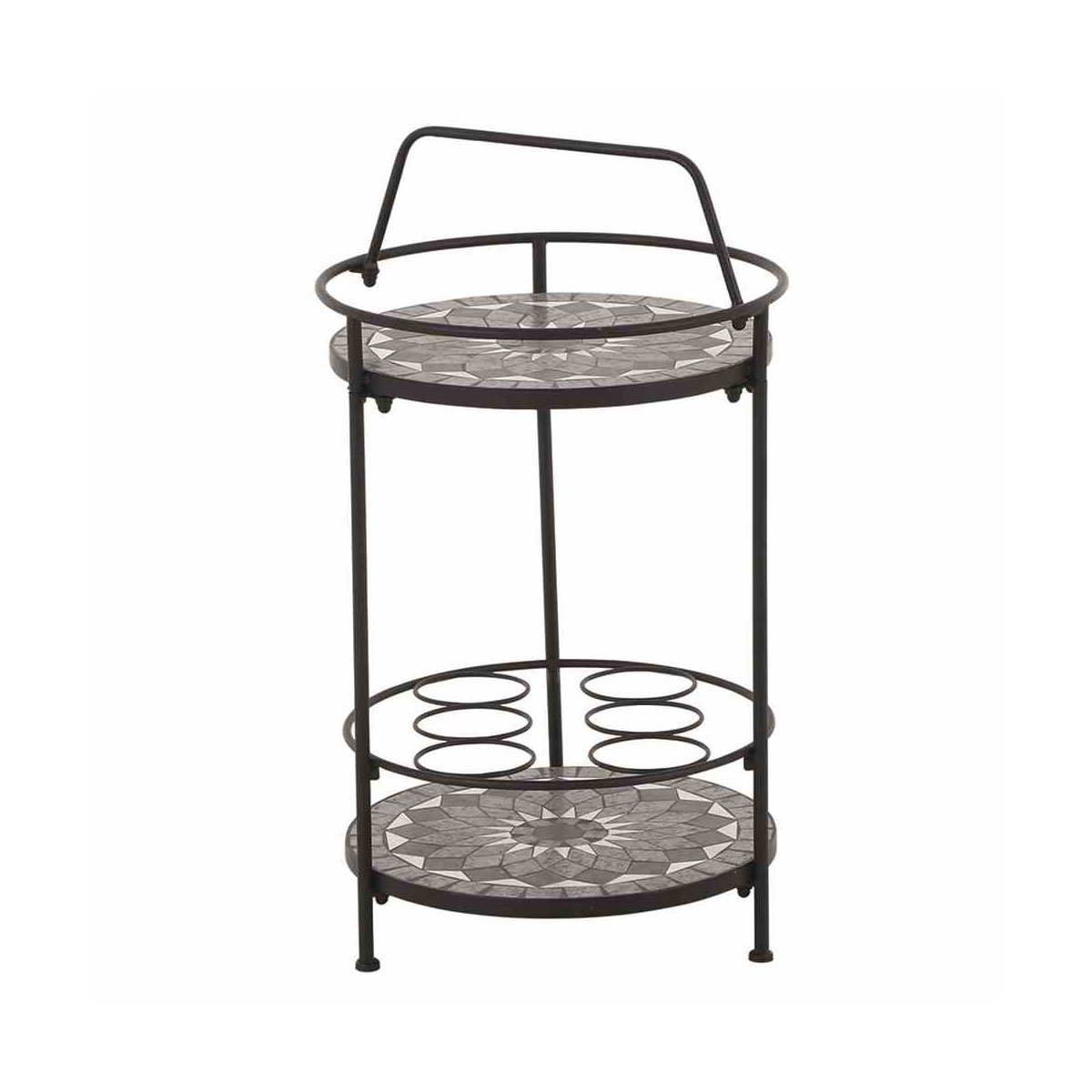 Siena Garden Beistelltisch Como 42 x 74 cm schwarz Bild 2