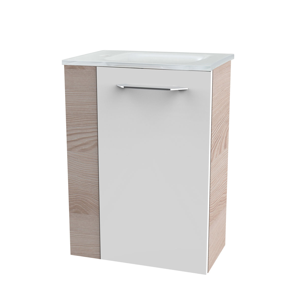 Fackelmann  Gäste-WC Glasbecken SBC 450 x 97 x 250 mm Weiß links wie rechts verwendbar Bild 7