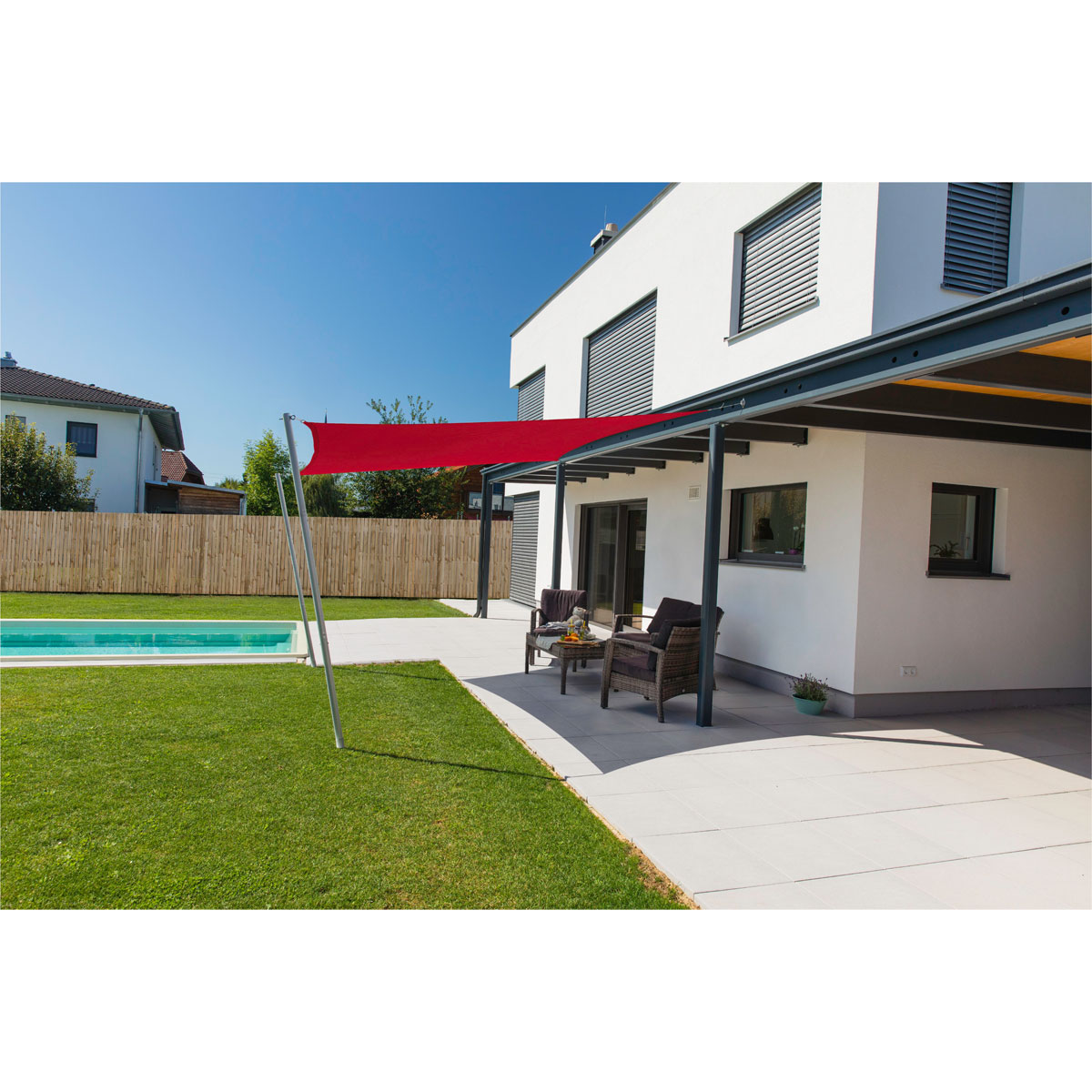 Viereck-Segel Cannes 3 x 3 m brick Bild 2