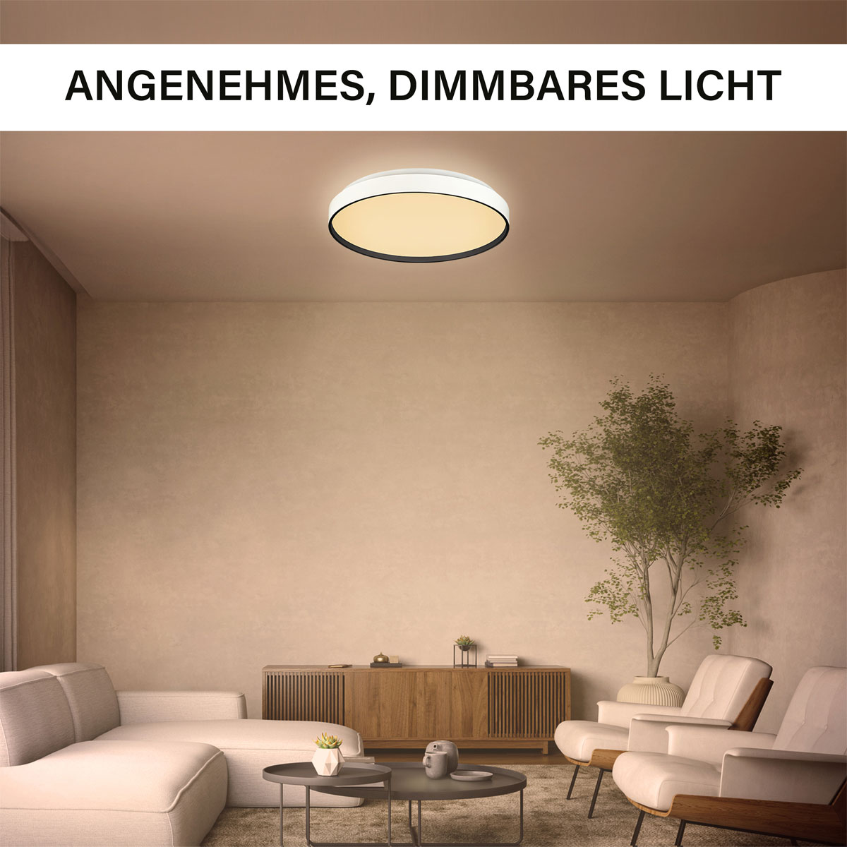 Decken-Wandleuchte SHINING JUPITER BLACK 1800K 24W Bild 4