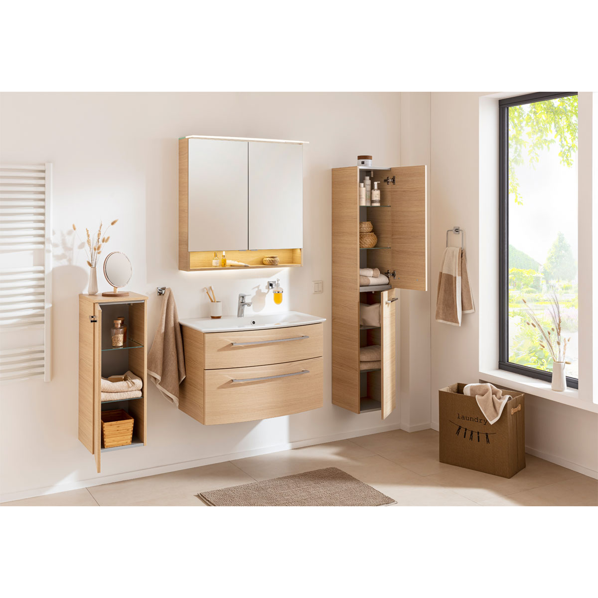 Fackelmann  Hochschrank rechts B.Style 300 x 1620 x 316 mm Sandeiche Bild 4