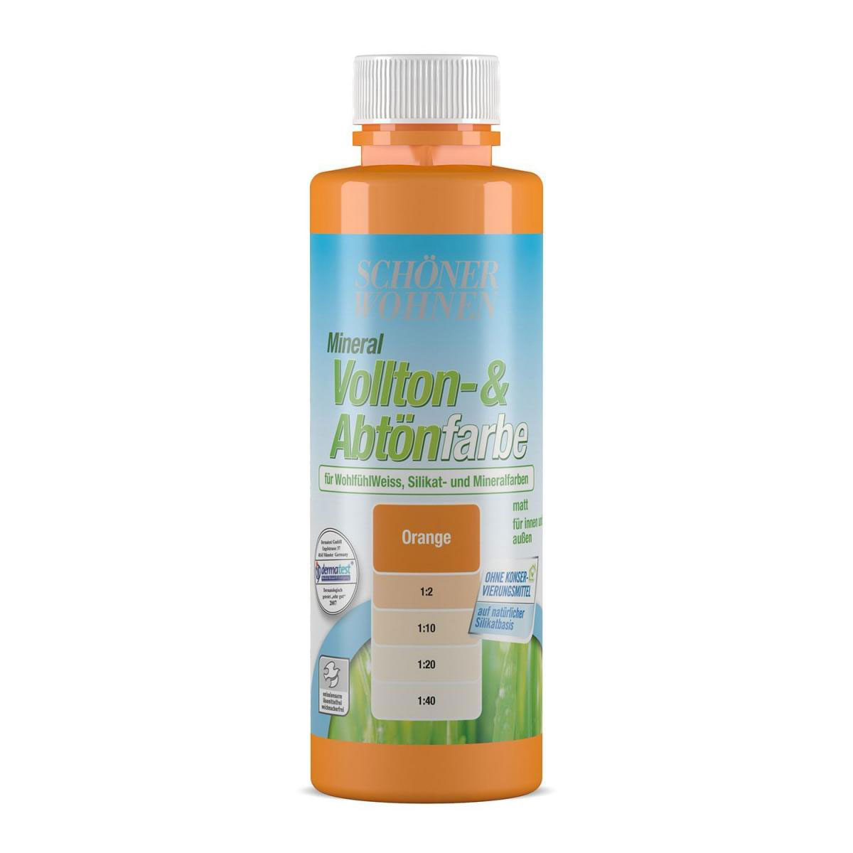 Schöner Wohnen Farbe Silikat Vollton- und Abtoenfarbe orange 250 ml