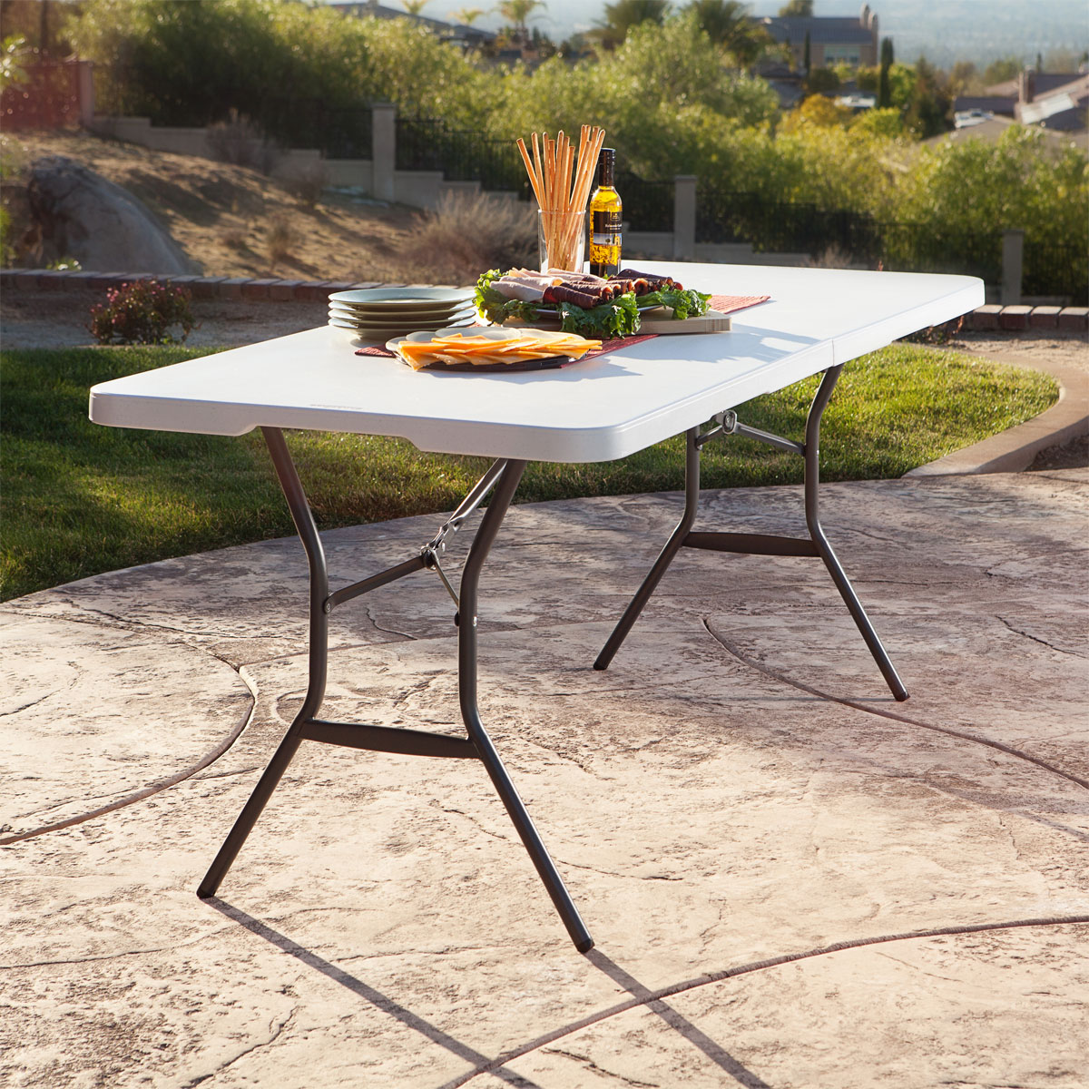 Lifetime Tisch mit Klappfunktion 76,2x183,8x73,7cm Weiß Bild 9