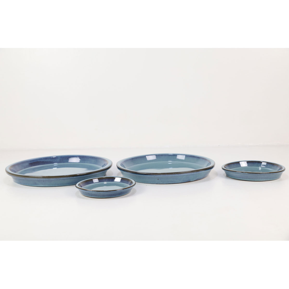 Haveson Untersetzer Feine Rille Durchmesser 27 cm türkis glasiert