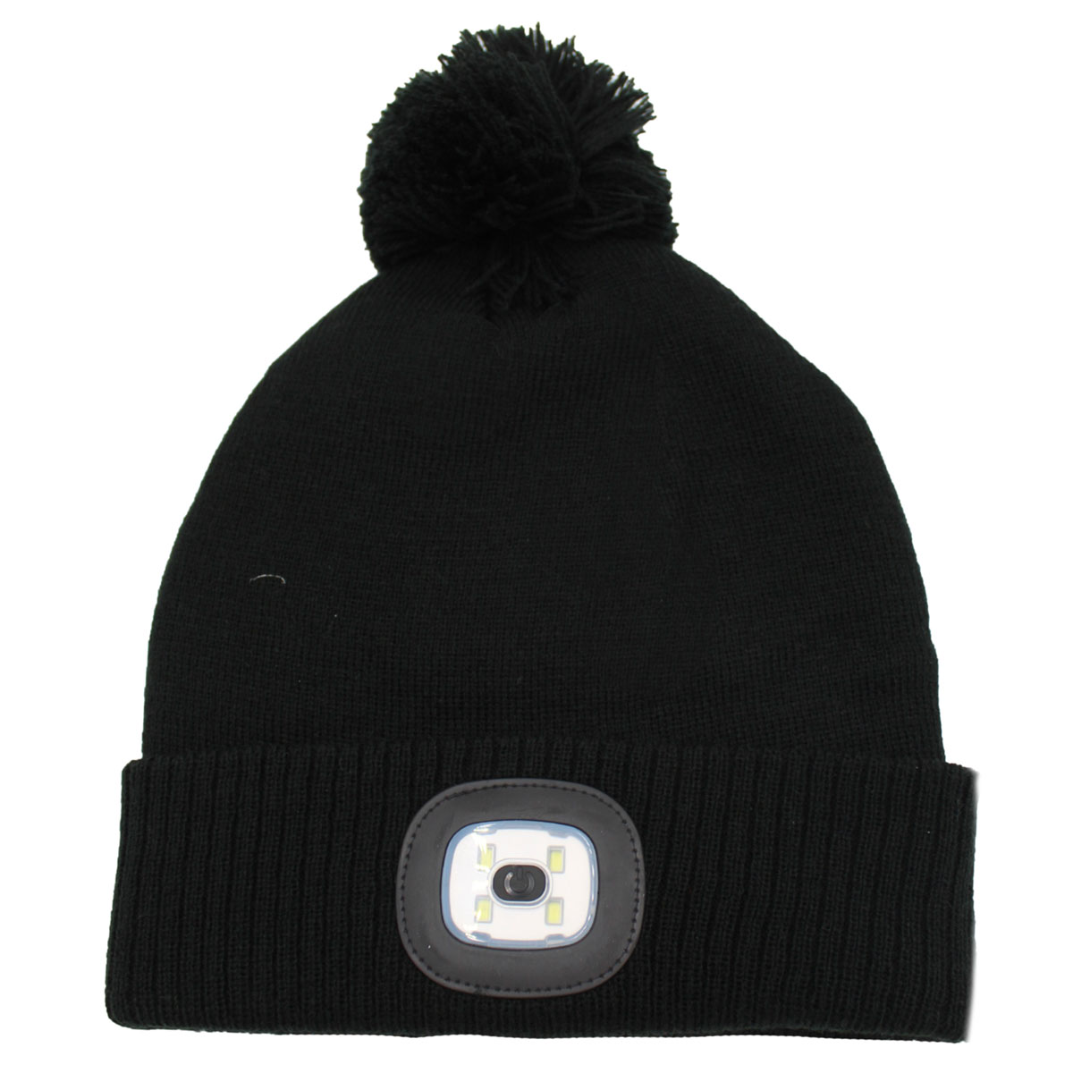 Mütze mit Bommel und LED Lampe