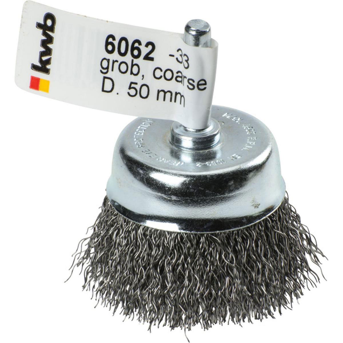 kwb Topfbürsten für Einsatz mit Bohrmaschinen und Akkuschraubern grob Durchmesser 50 mm