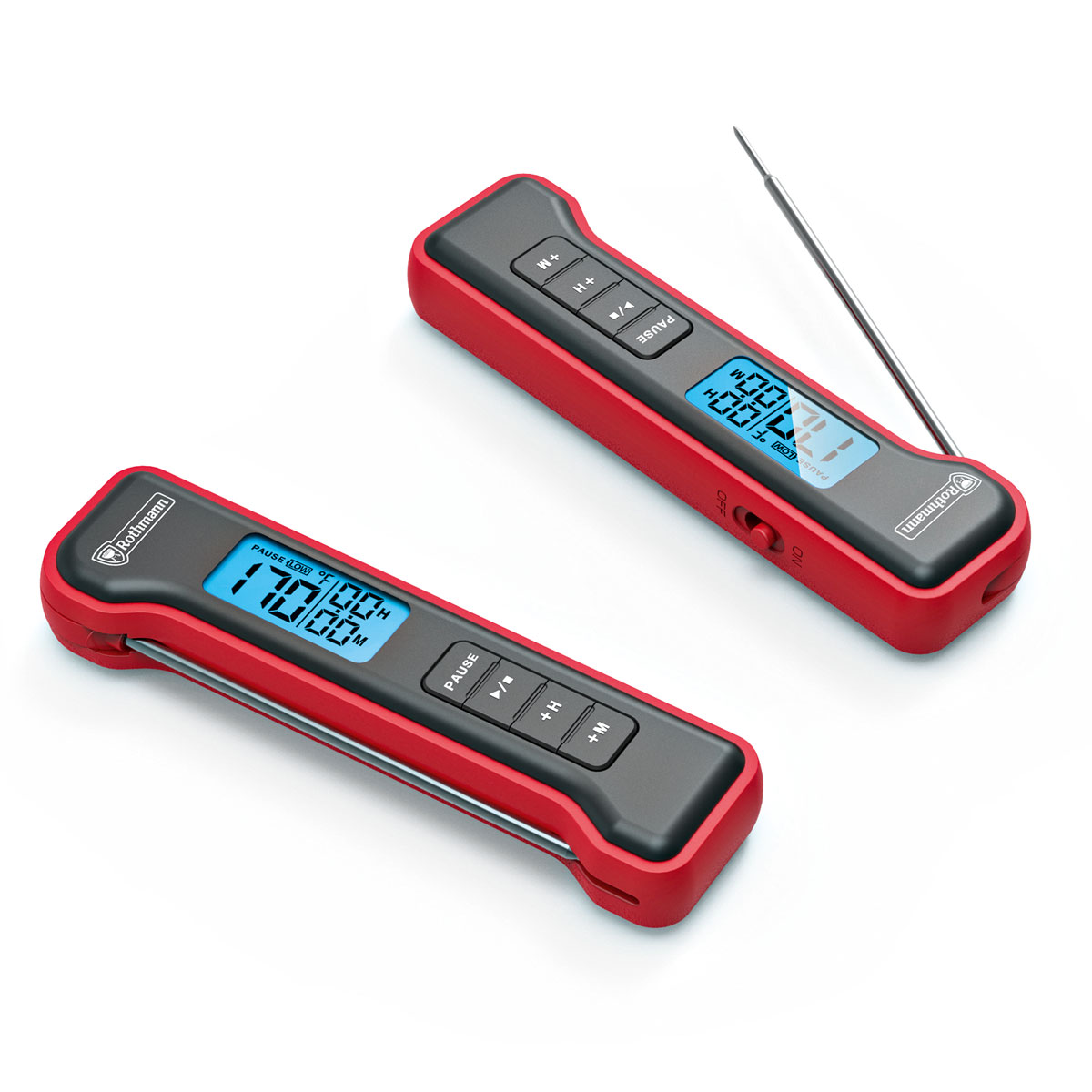 Rothmann Digitales Taschenthermometer 13,5 x 3,5 x 2 cm