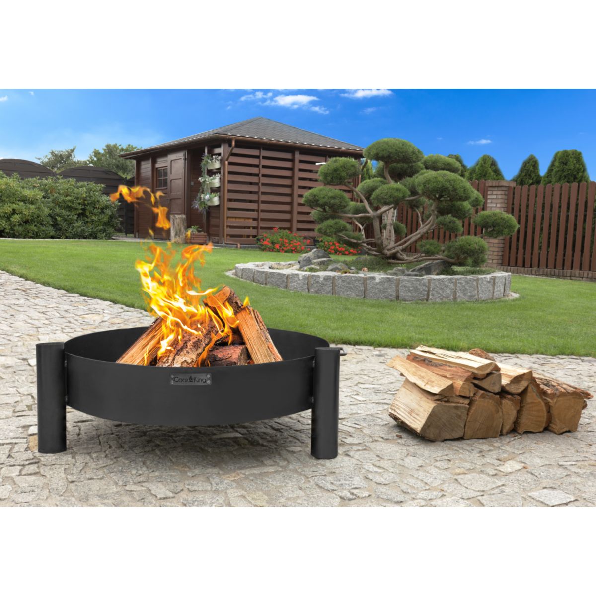 CookKing Feuerschale Haiti 68x30cm Schwarz Bild 2