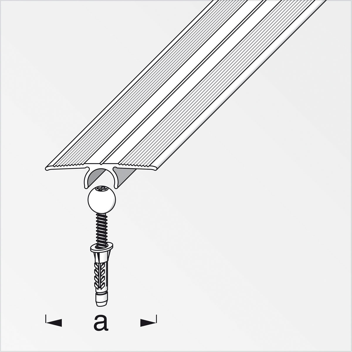 Alfer Übergangsprofil Clipstech-vario 33 mm 0,9m messing Bild 2