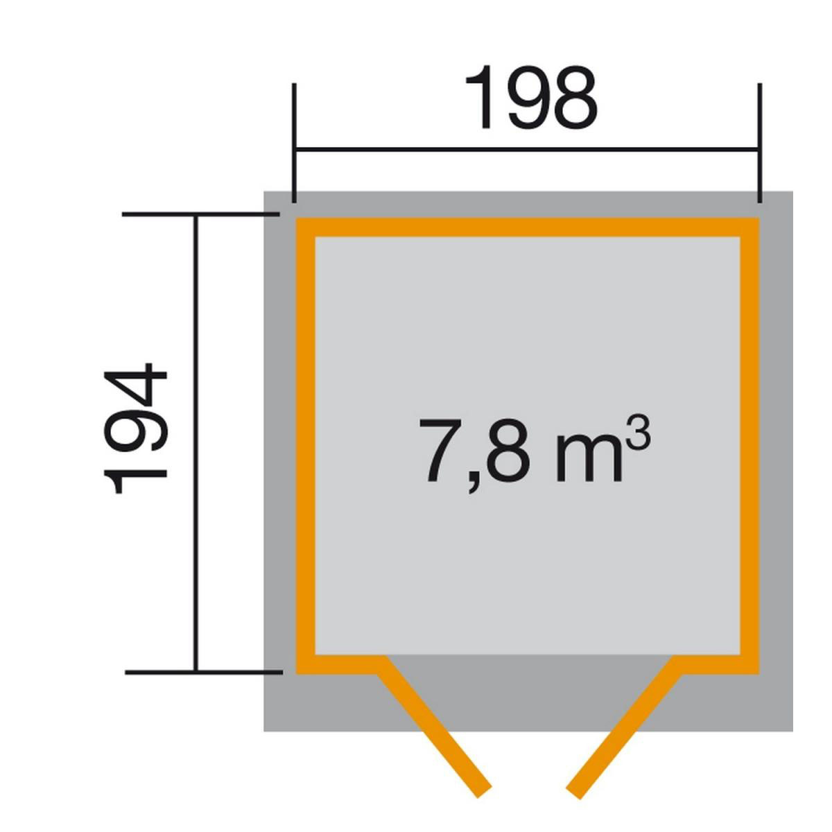 Weka Gartenhaus 325 Größe 2 natur Bild 4