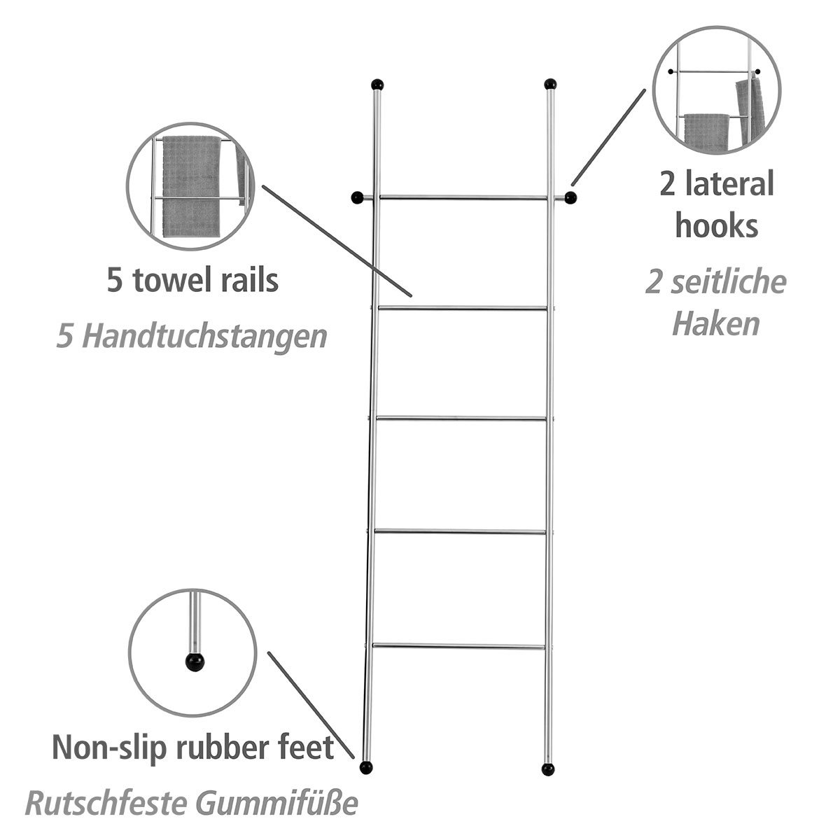 Wenko  Handtuchleiter Vita Handtuchhalter Bild 2