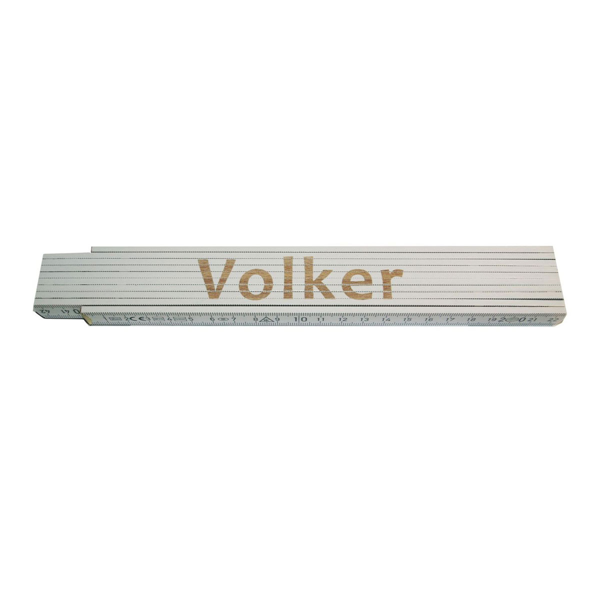 Meterstab „Volker“, 2m, weiß