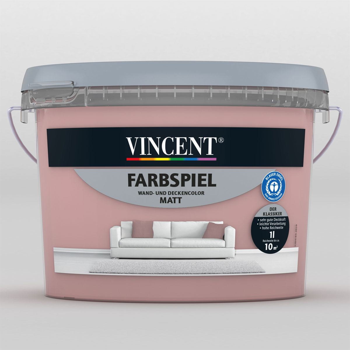 Vincent Farbspiel Altrosa matt 1 L Vincent Farbspiel Altrosa matt 1 L