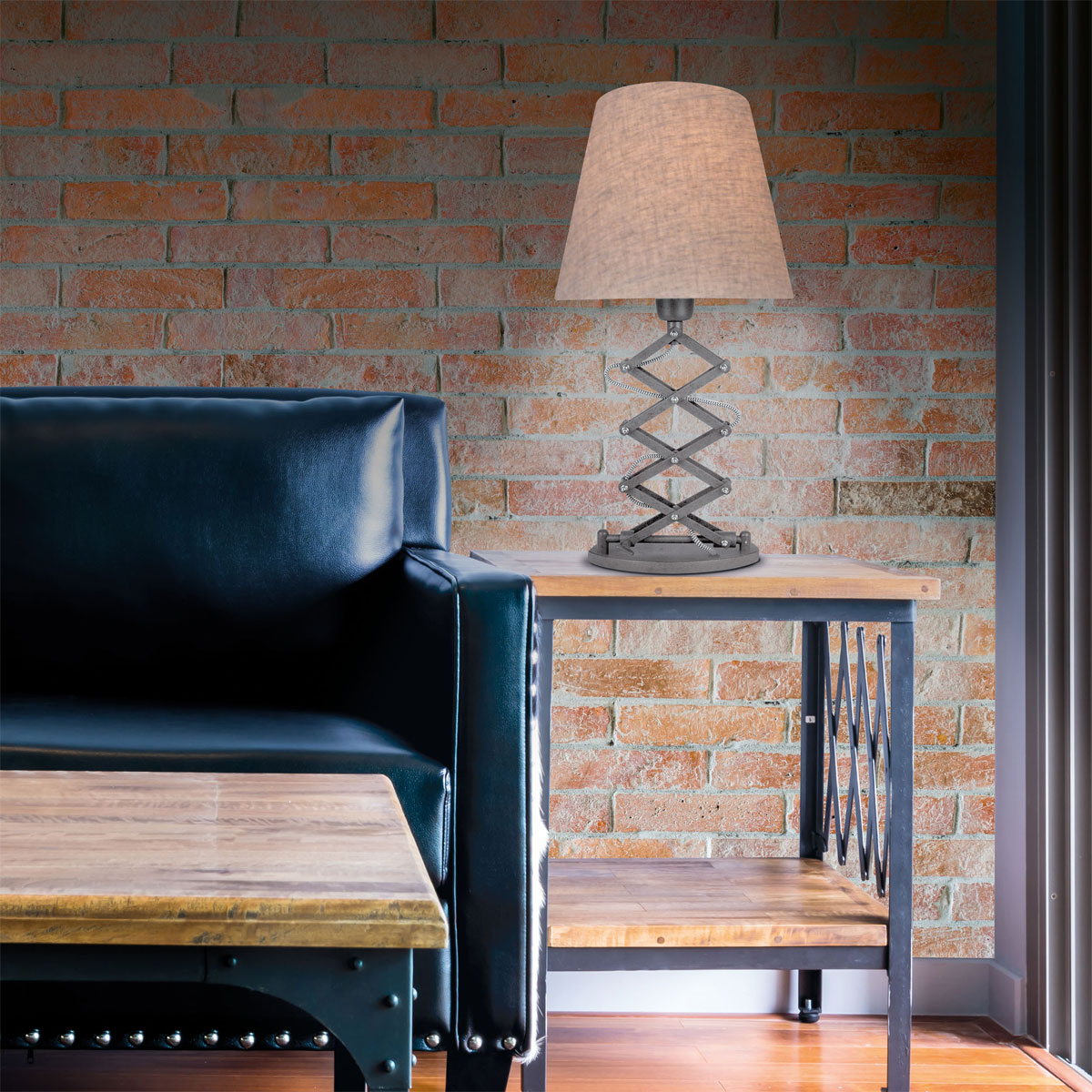 näve  Tischleuchte Adrienne natur Textil Bild 3