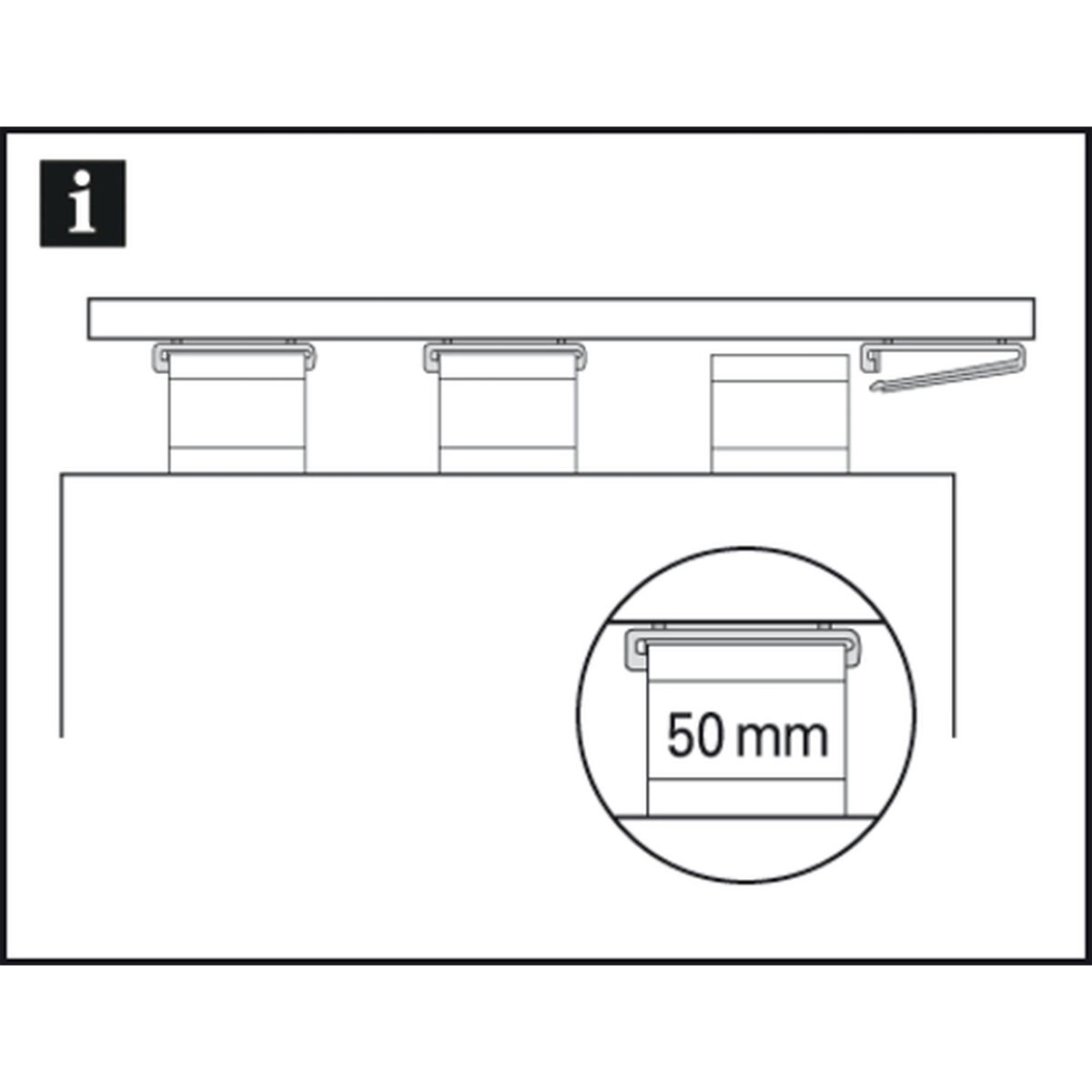 Gardinia Schlaufengleiter 5,9 cm mit X-Gleitern und Rollen weiß Bild 2