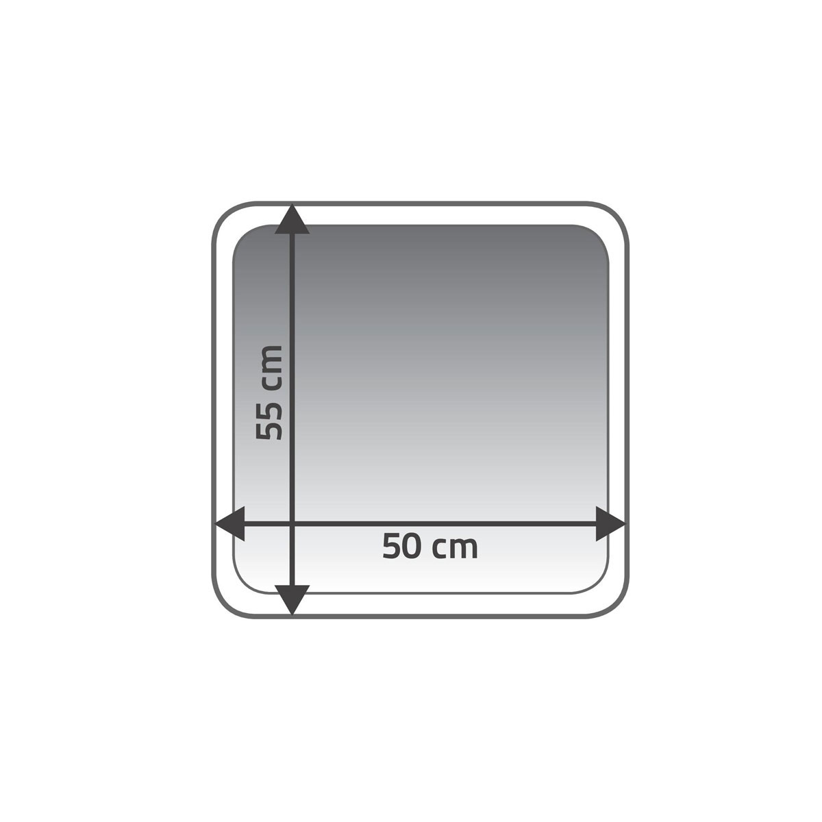 Ridder  Teppich Chic 55 x 50 cm grau Polyester-Microfaser Bild 3