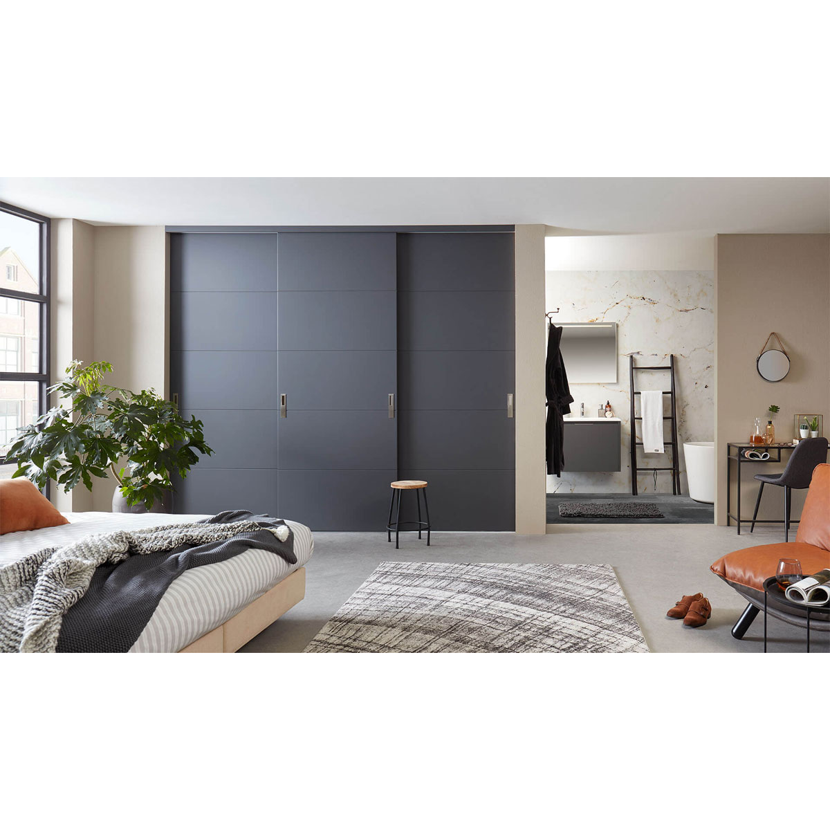 Hibitaro  Rahmenlose Nova Schiebetür auf Maß als Schrank- / Nischentür Bild 1