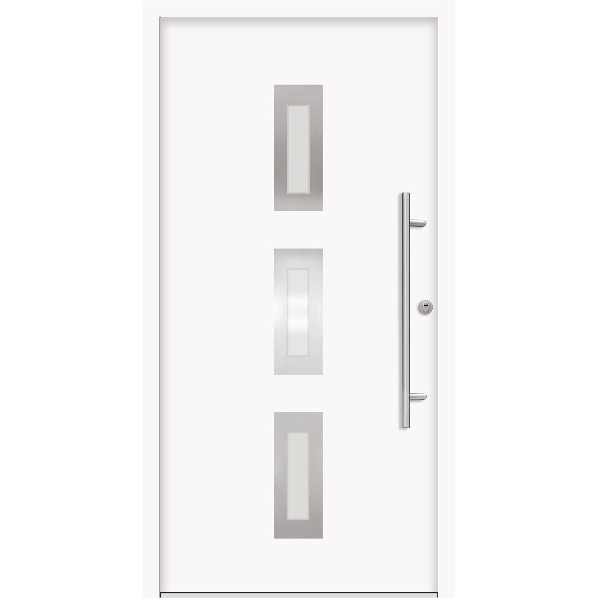 SplenDoor  Premium-Haustür Passivedoor Aalborg energiesparend weiss 100 x 210 cm rechts