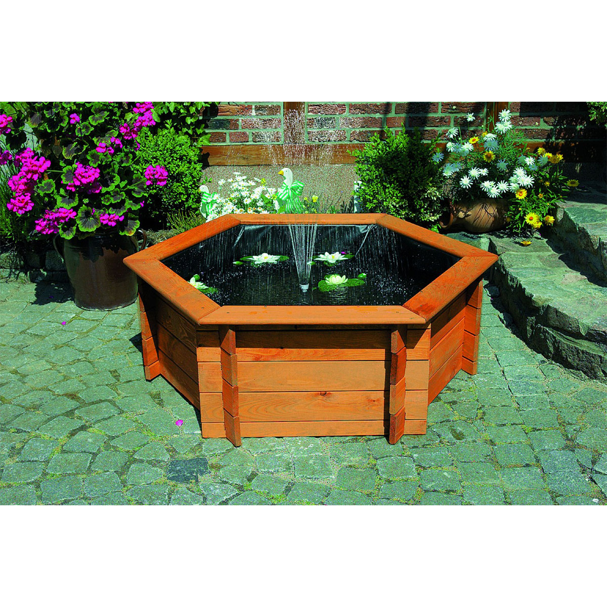 Promadino Sechseck-Hochteich 200 cm