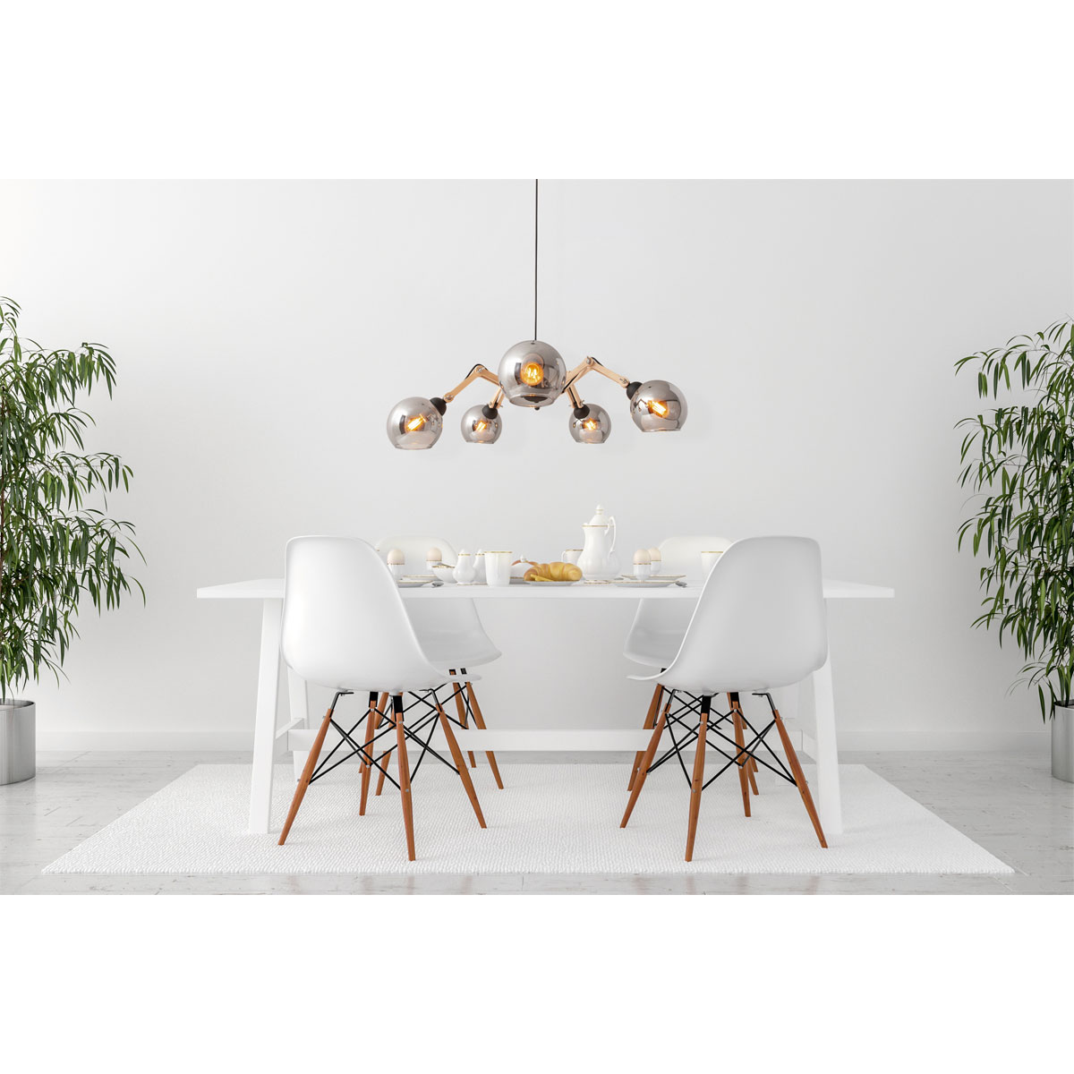 näve  Pendelleuchte Soito schwarz Glas 5er Bild 8