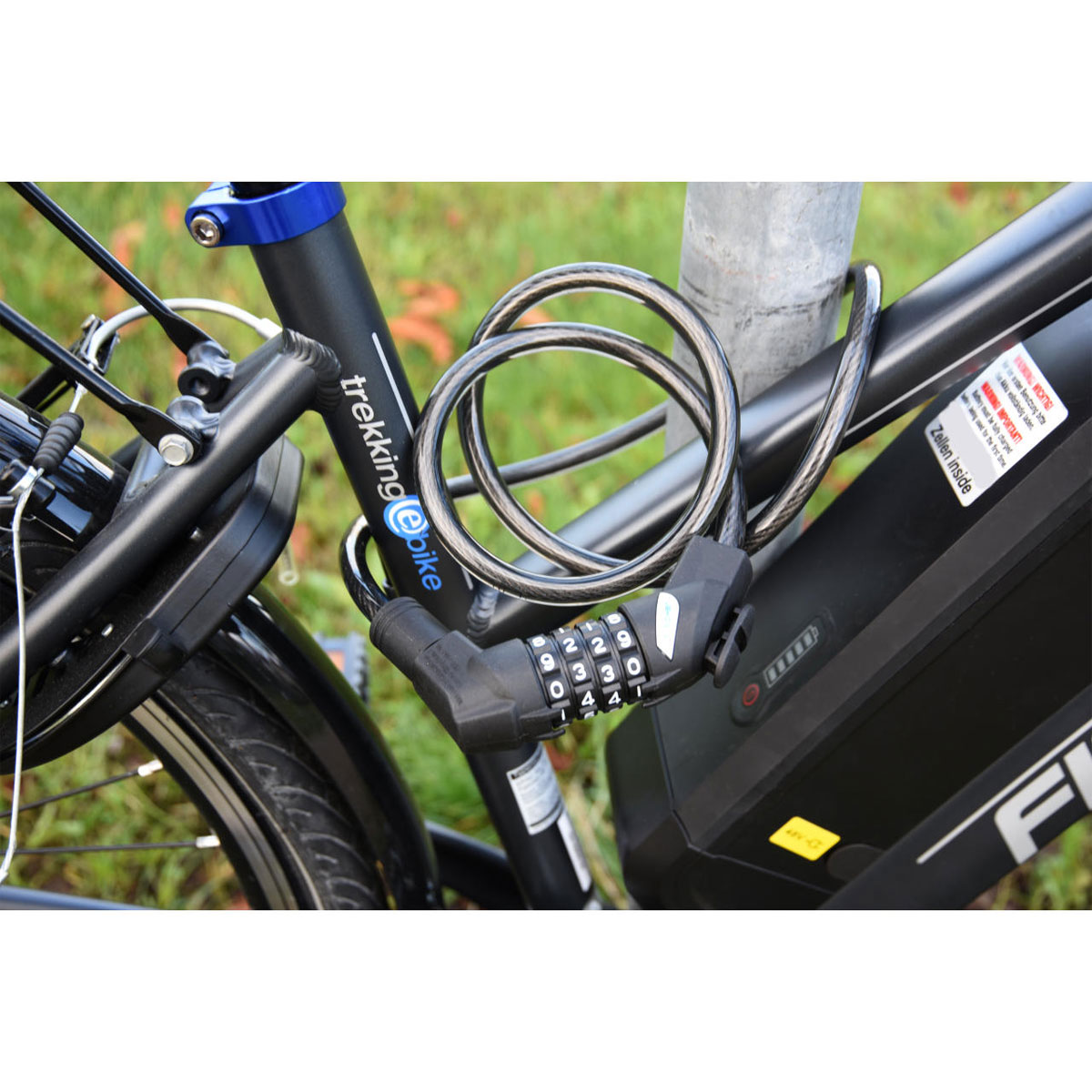 Fischer Bikes Spiralschloss mit Zahlencodecode 120 cm 10 mm Bild 5