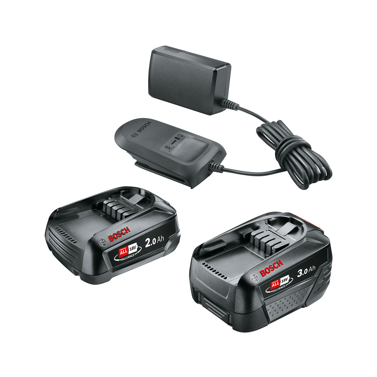 Bosch Akku-Set 18V 2,0Ah und 3,0Ah und AL18V-20 Bild 1