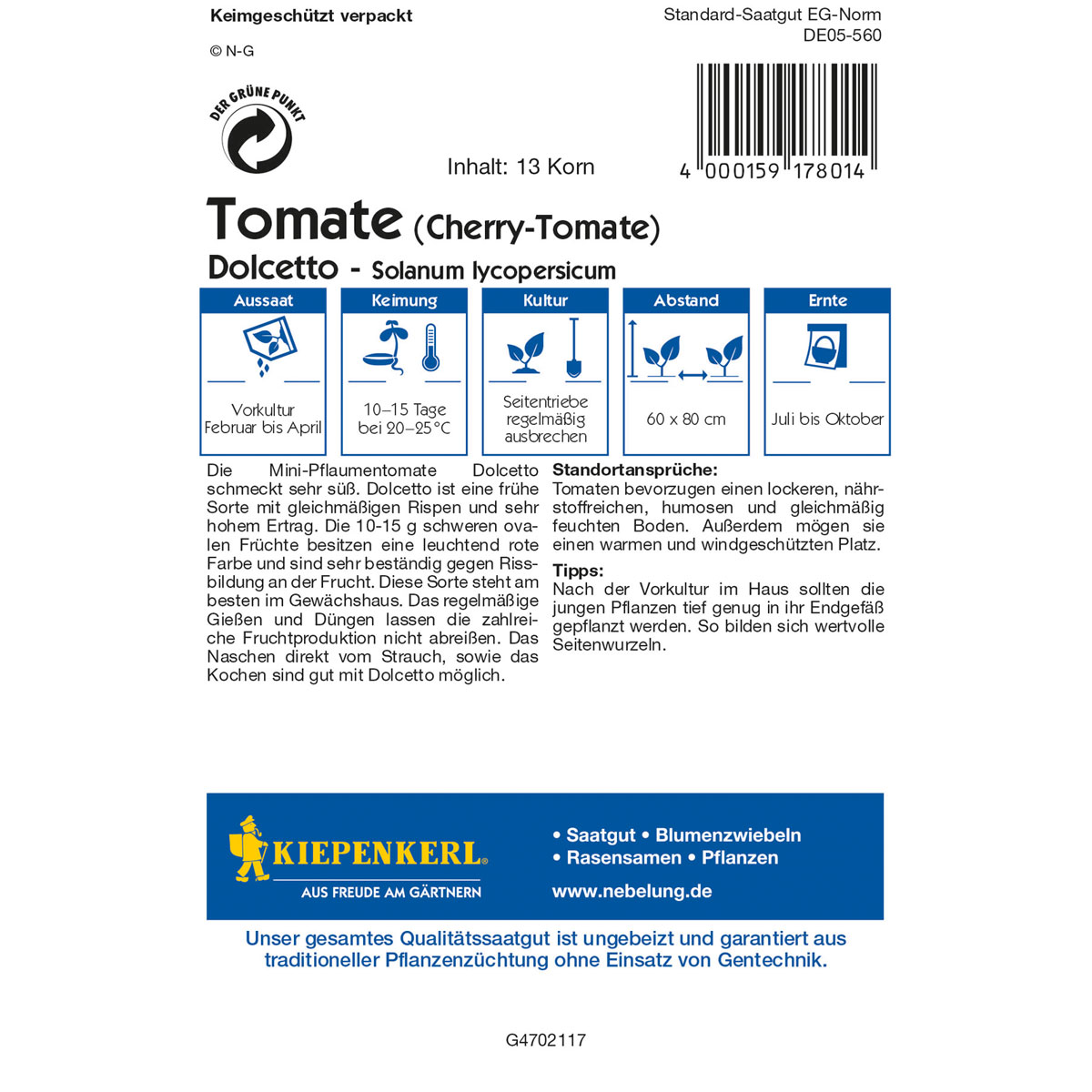 Kiepenkerl Tomate Dolcetto Bild 2