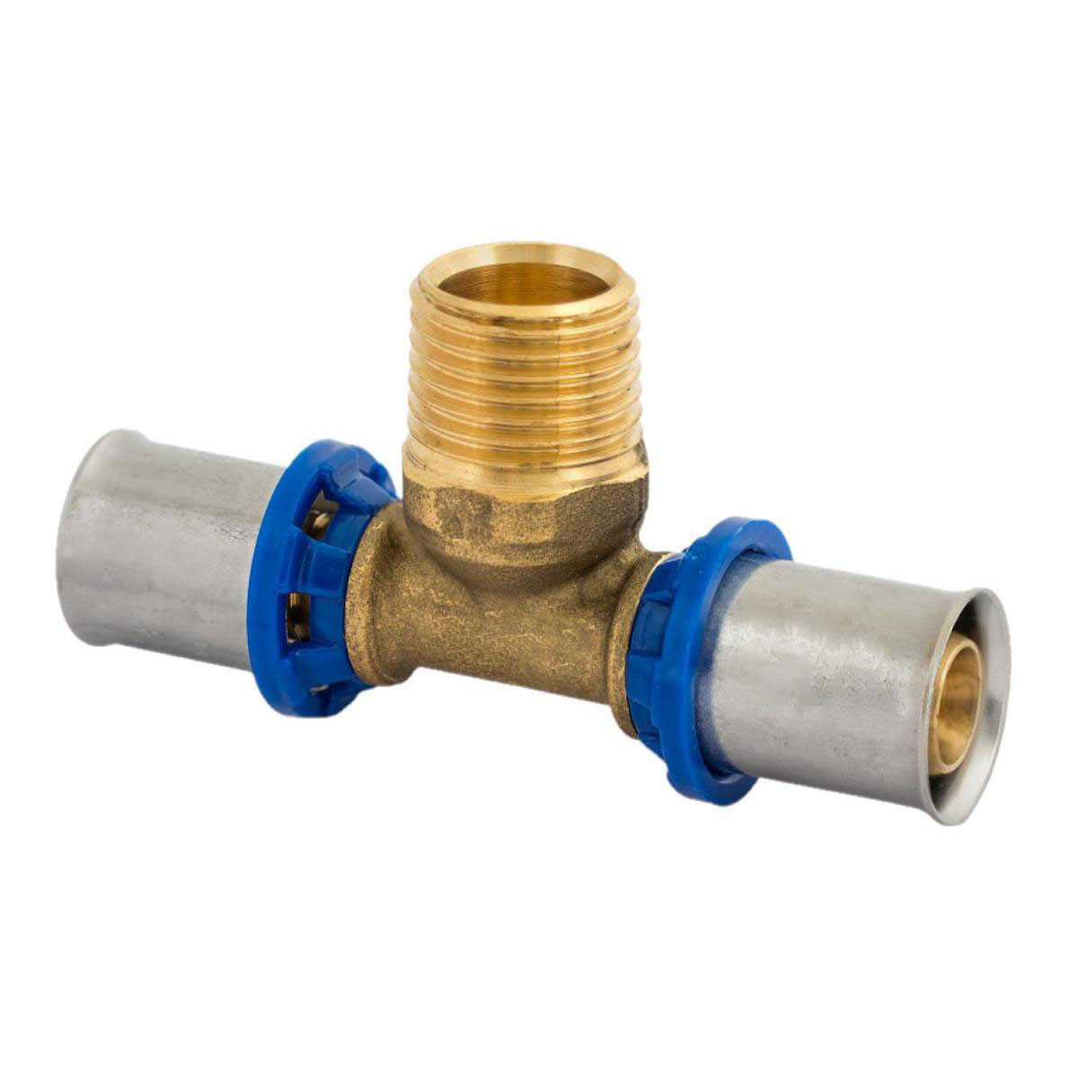 Kirchhoff T-Übergangsstück Pressfitting für Mehrschicht-Verbundrohr 26 mmx3/4AGx26 mm Bild 1