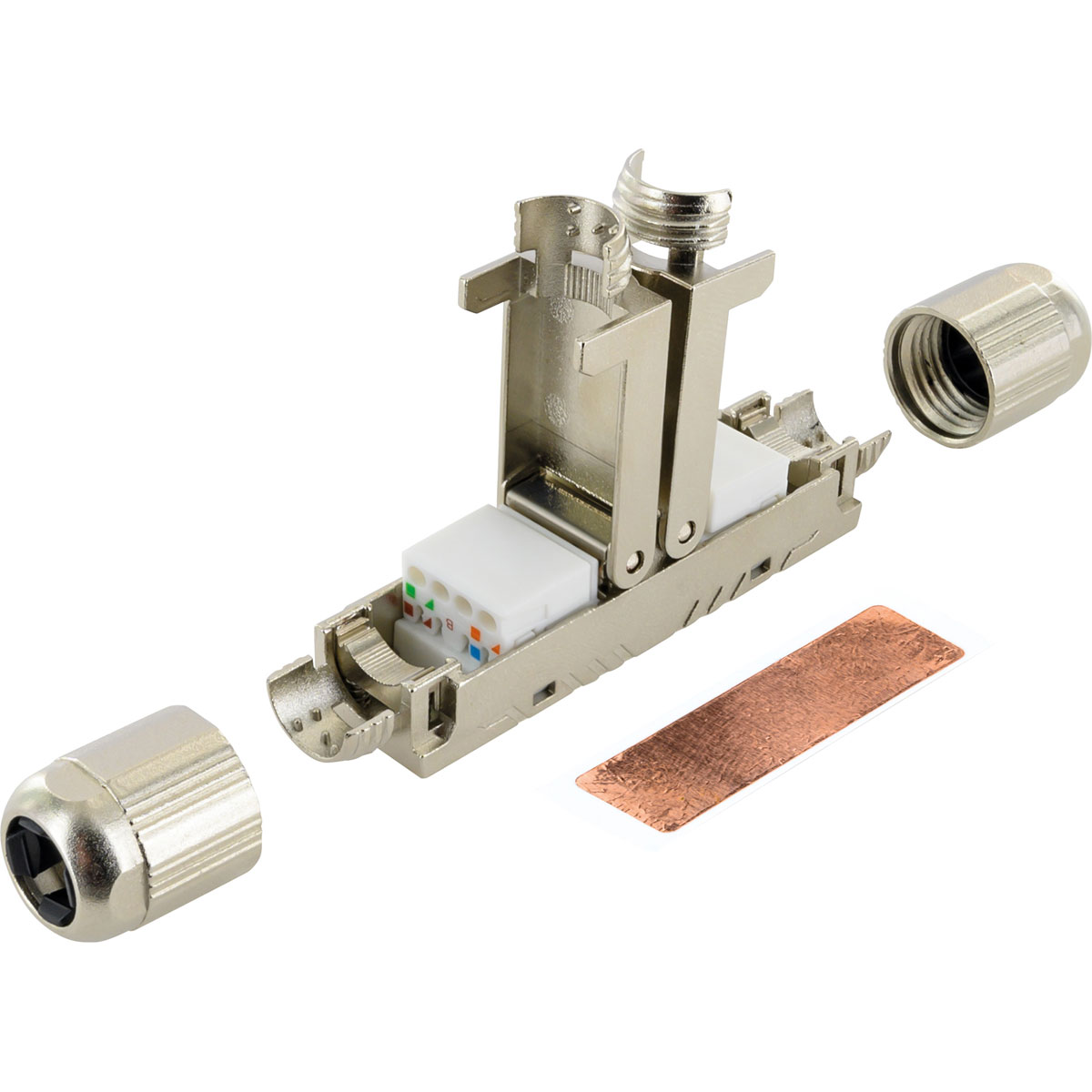 Schwaiger  Keystone Netzwerkkabelverbinder CAT 6A werkzeuglos Bild 5