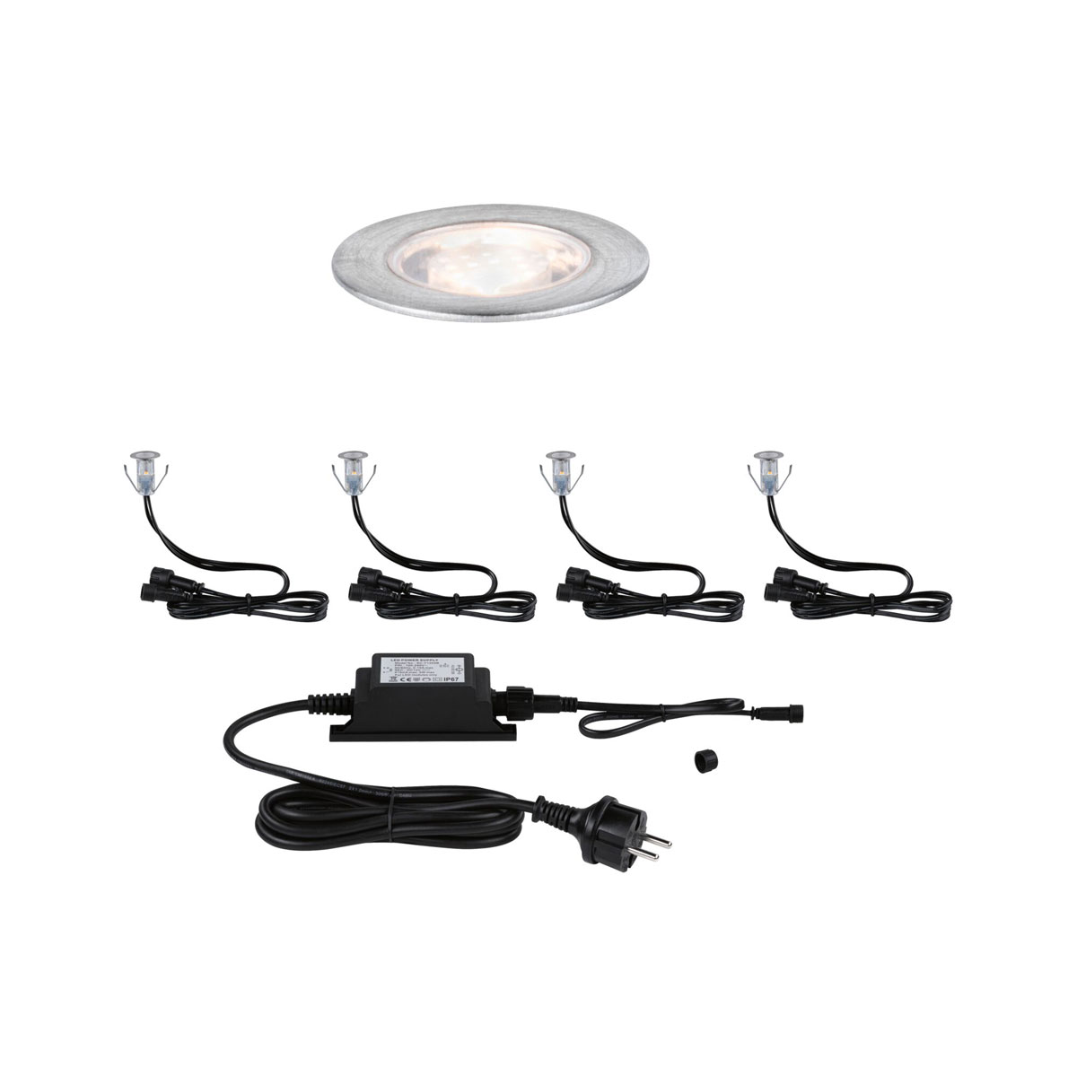 Paulmann  Outdoor Link Light Set BodenEBL 4x0,3W IP67 3000K 12V