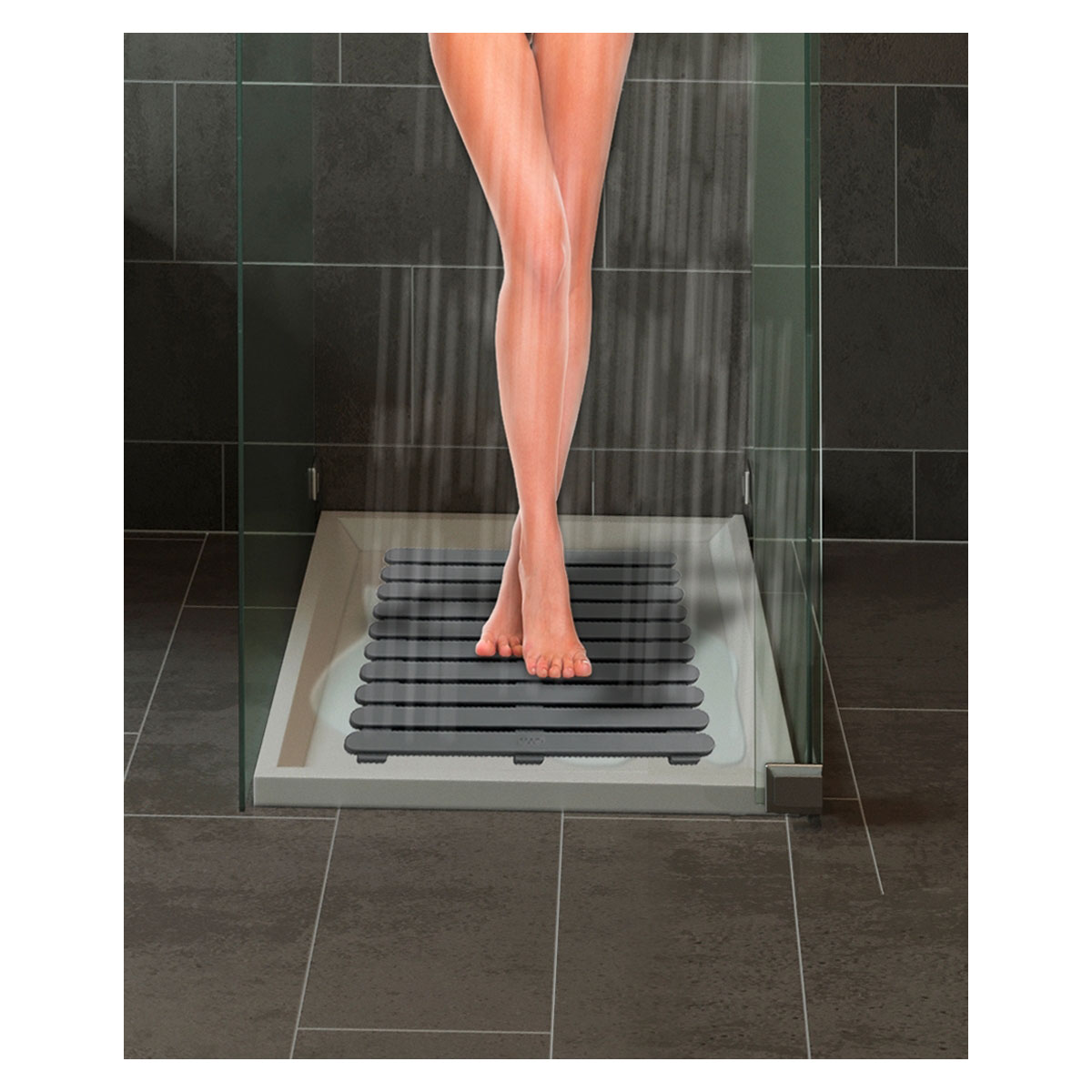 Wenko  Duschmatte Indoor und Outdoor Grau 55 x 55 cm Bild 10