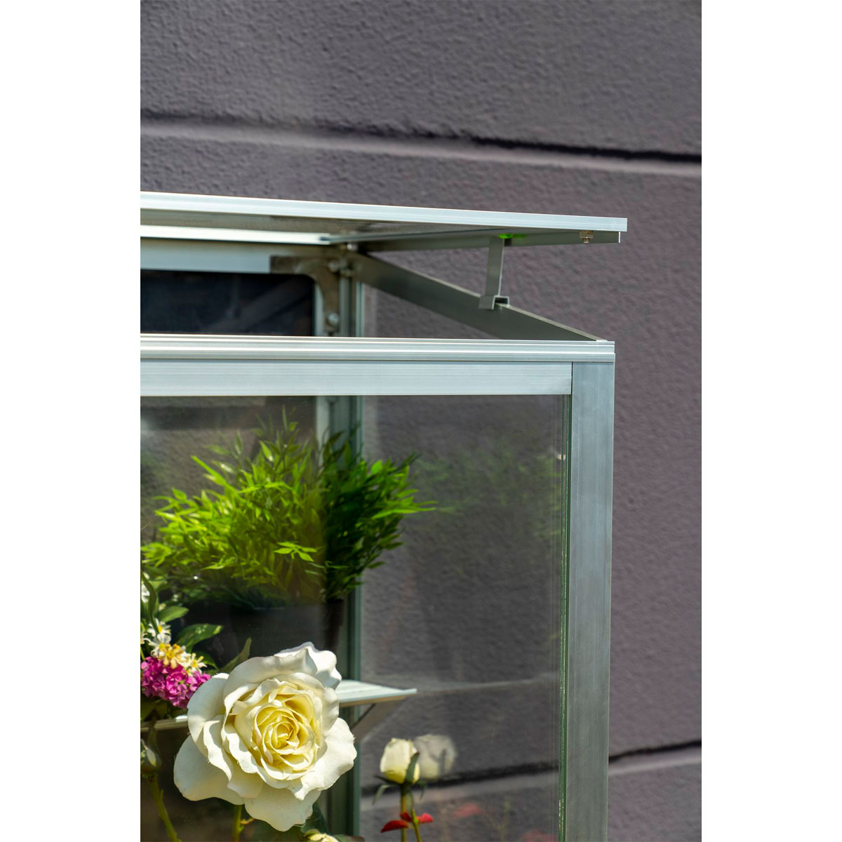 Vitavia Balkongewächshaus 350 0,35m² Stahlfundament silber Bild 2