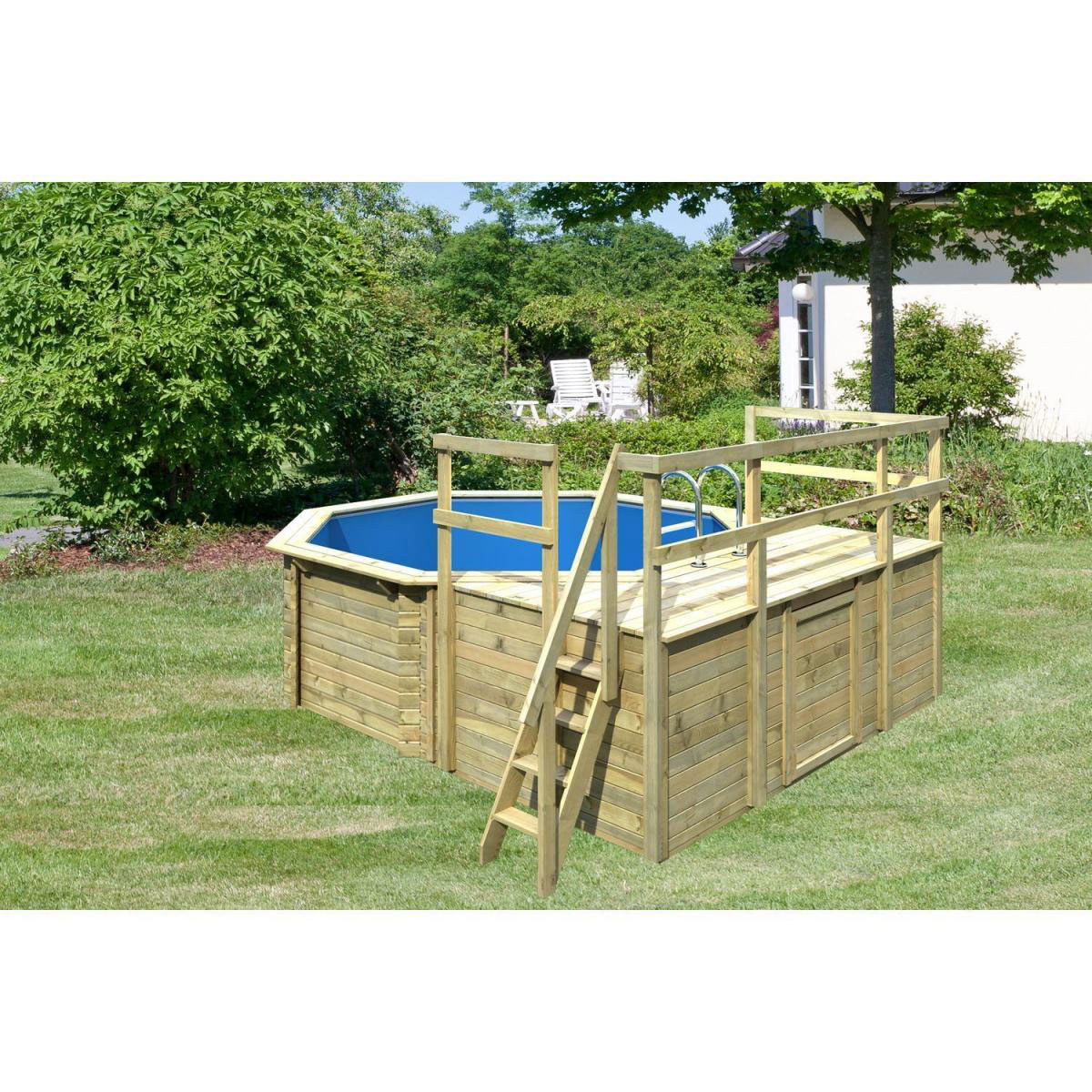 Karibu Pool 1 Variante D inkl Sonnenterrasse