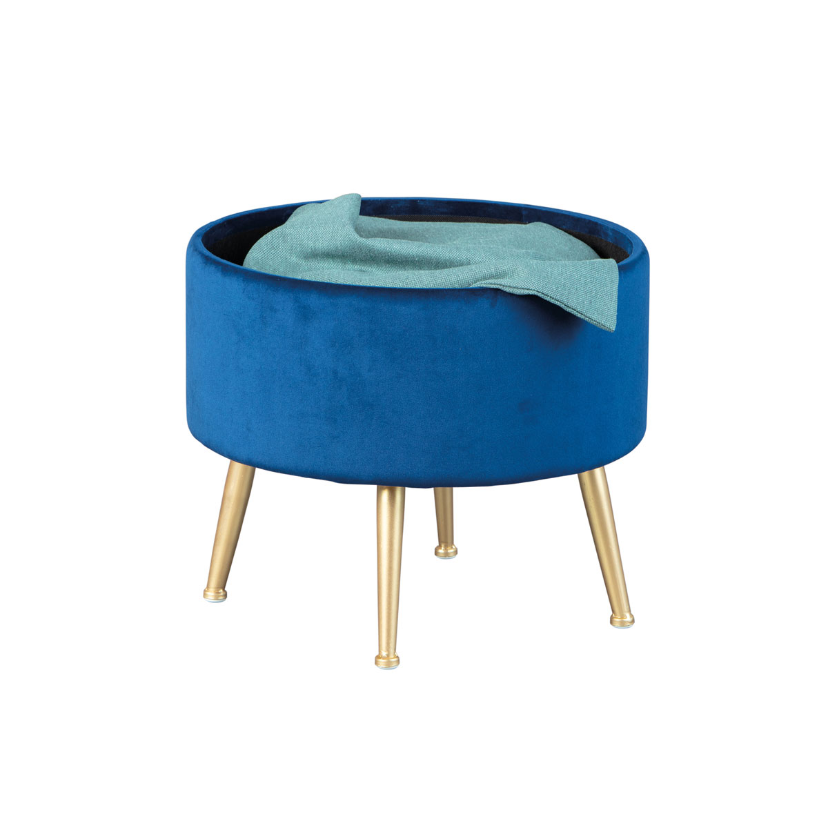 Inter Link Hocker „Willandra“, blau, 41x38x41 cm Bild 3